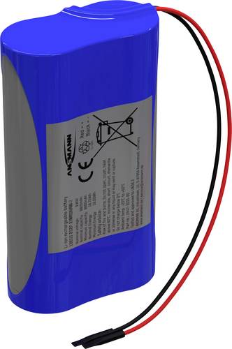 Ansmann 2S1P Akkupack 2x 18650 Kabel Li-Ion 7.2V 2600mAh Akkupack 2x Li-Ion 7.2 V 2600 mAh