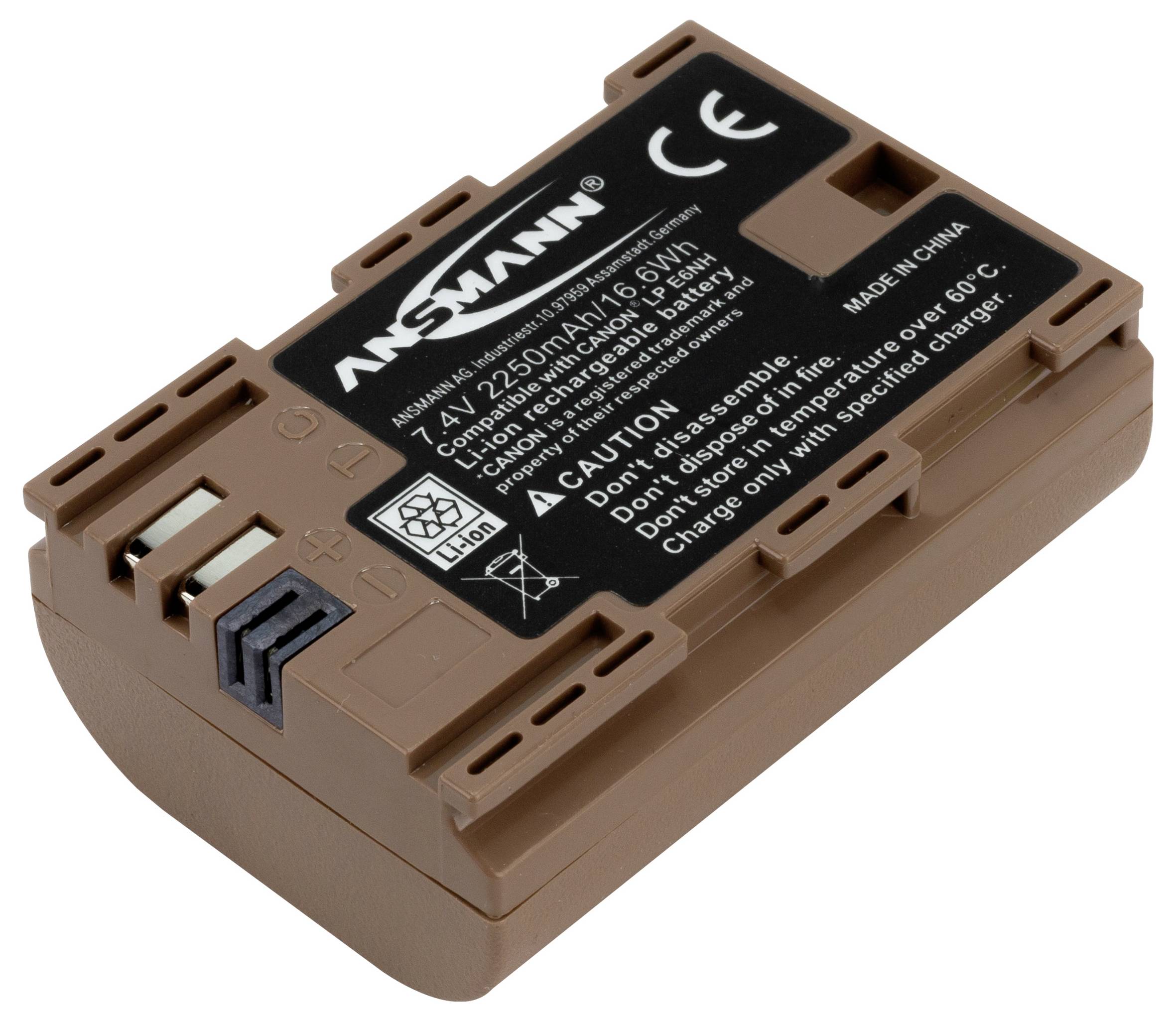 Ansmann Kamera-Akku A-Can LPE6 NH Kamera-Akku ersetzt Original-Akku (Kamera) LP-E6 7.4V 2250 mAh