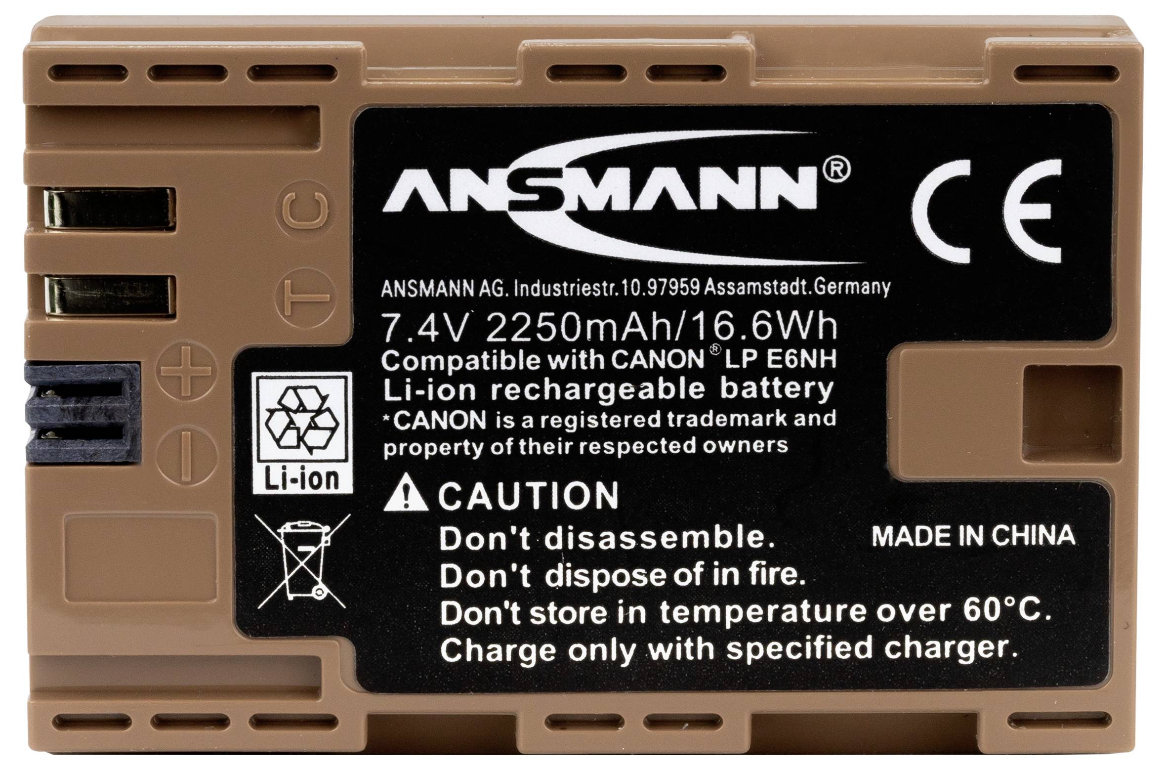 Ansmann Kamera-Akku A-Can LPE6 NH Kamera-Akku ersetzt Original-Akku (Kamera) LP-E6 7.4V 2250 mAh