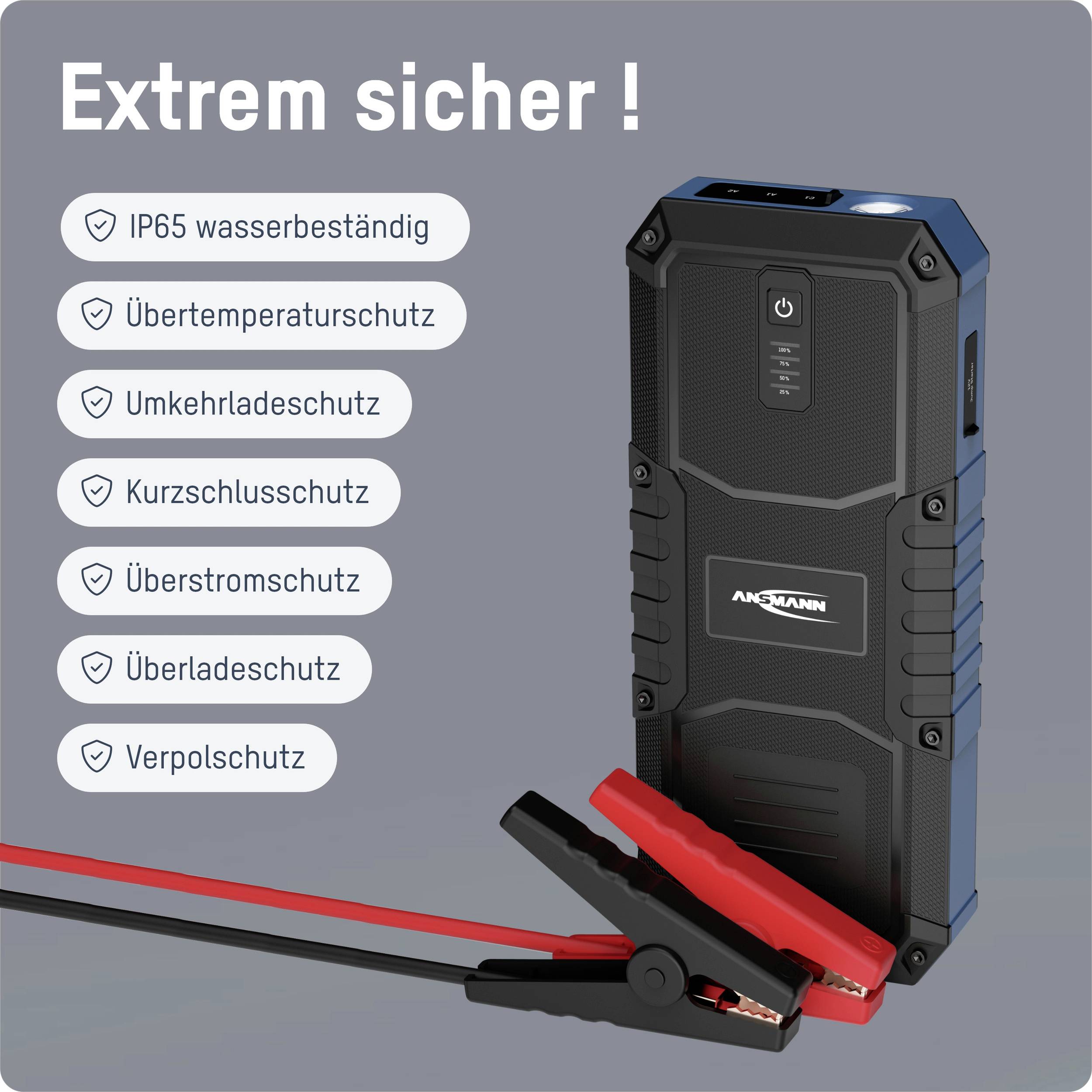 Ansmann Schnellstartsystem Jump Starter 16.0 Amper Schnellstarter 1900-0130