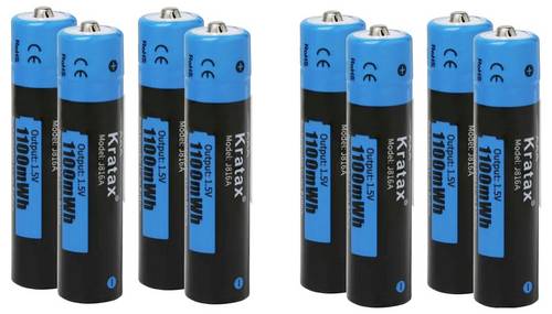 Hixon J816 Micro (AAA)-Akku Li-Ion 750 mAh 1.5 V 8 St.
