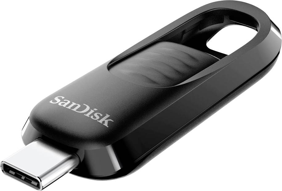 SanDisk Ultra Slider USB-Stick Retail 256GB Schwarz SDCZ480-256G-G46 USB-C® (USB 3.2 Gen 1)