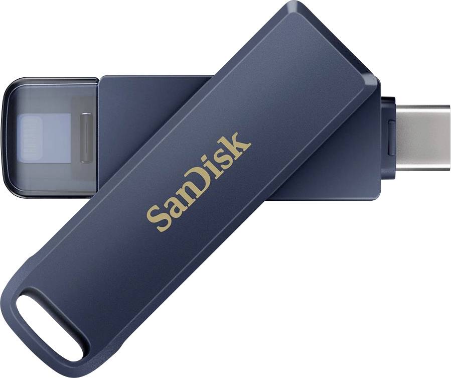 SanDisk Phone Drive USB-Stick Retail 128GB Blau SDIXD0N-128G-GN6NE USB-C® (USB 3.2 Gen 1), Lightning