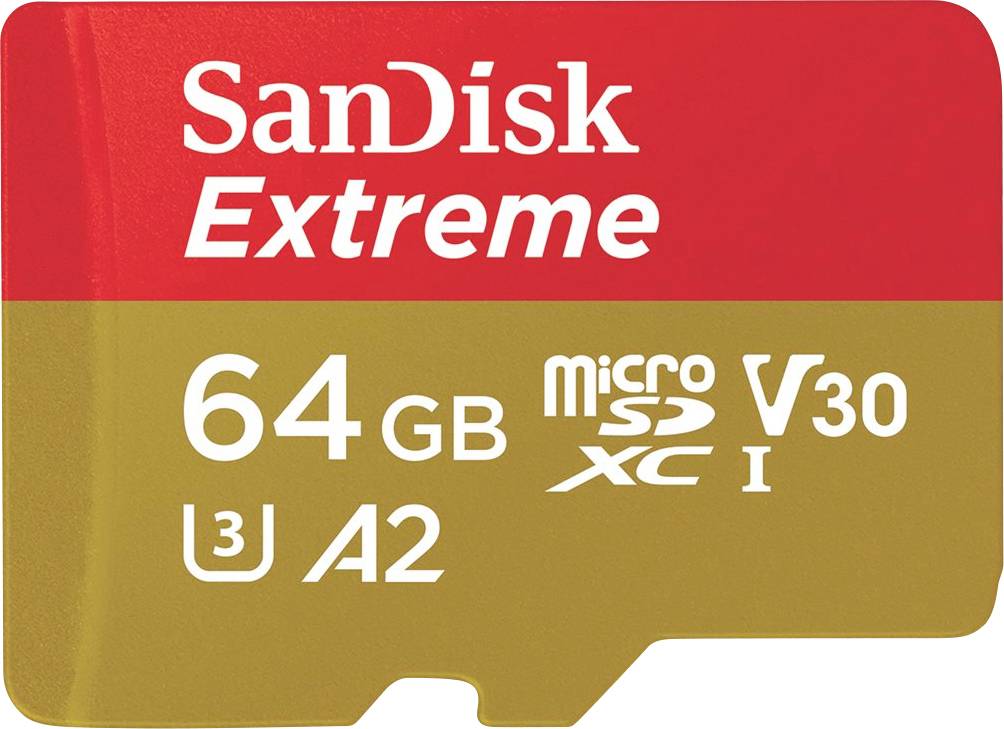 SanDisk Extreme microSDXC-Karte Retail 64GB A2 Application Performance ...