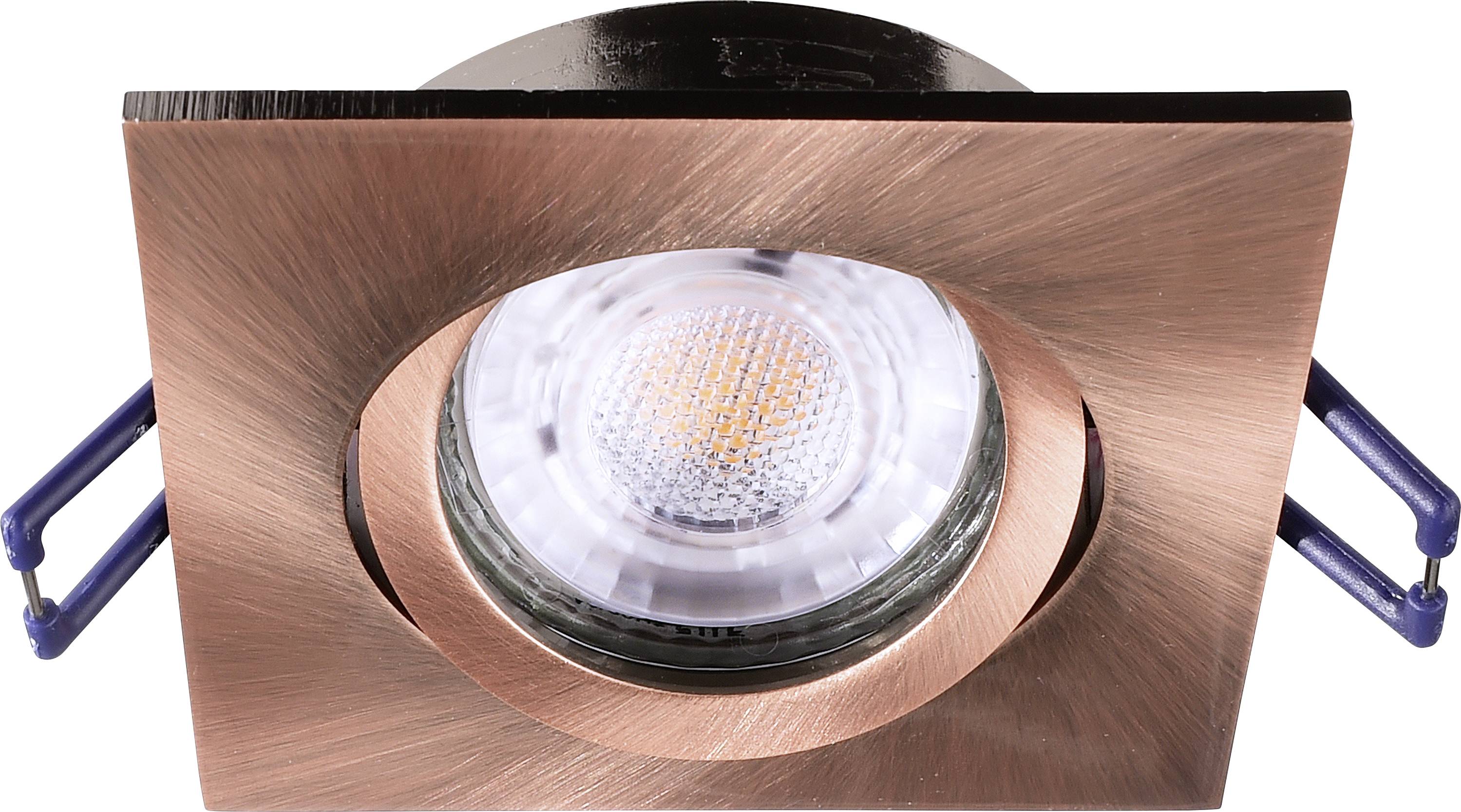 Deko Light Samsola, eckig, Kupfer 110044 Deckenstrahler Kupfer (gebürstet)