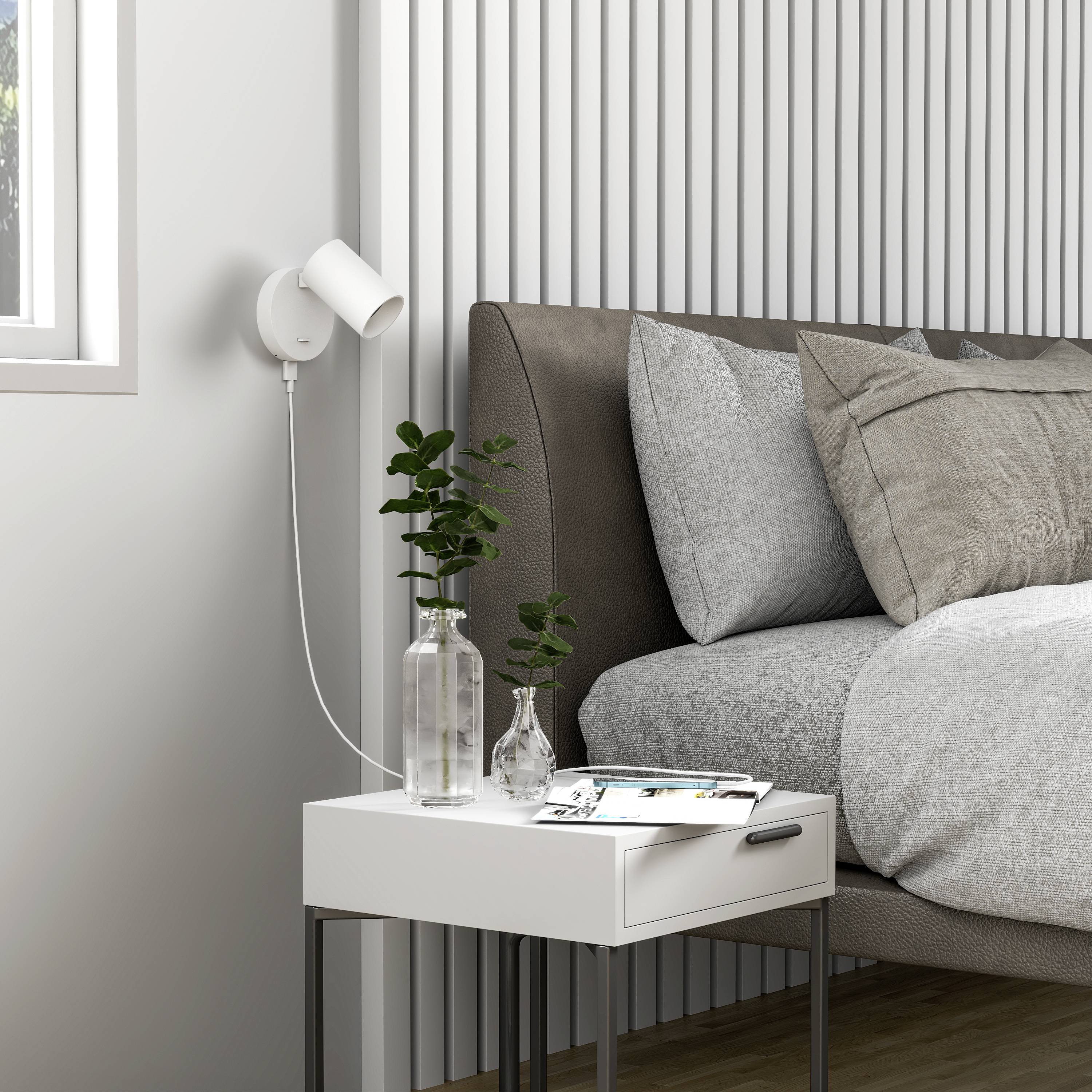 Deko Light Can Tilt rund USB, 1x 7,5W GU10, Weiß 341335 Wandaufbauleuchte GU10 7.5W Weiß