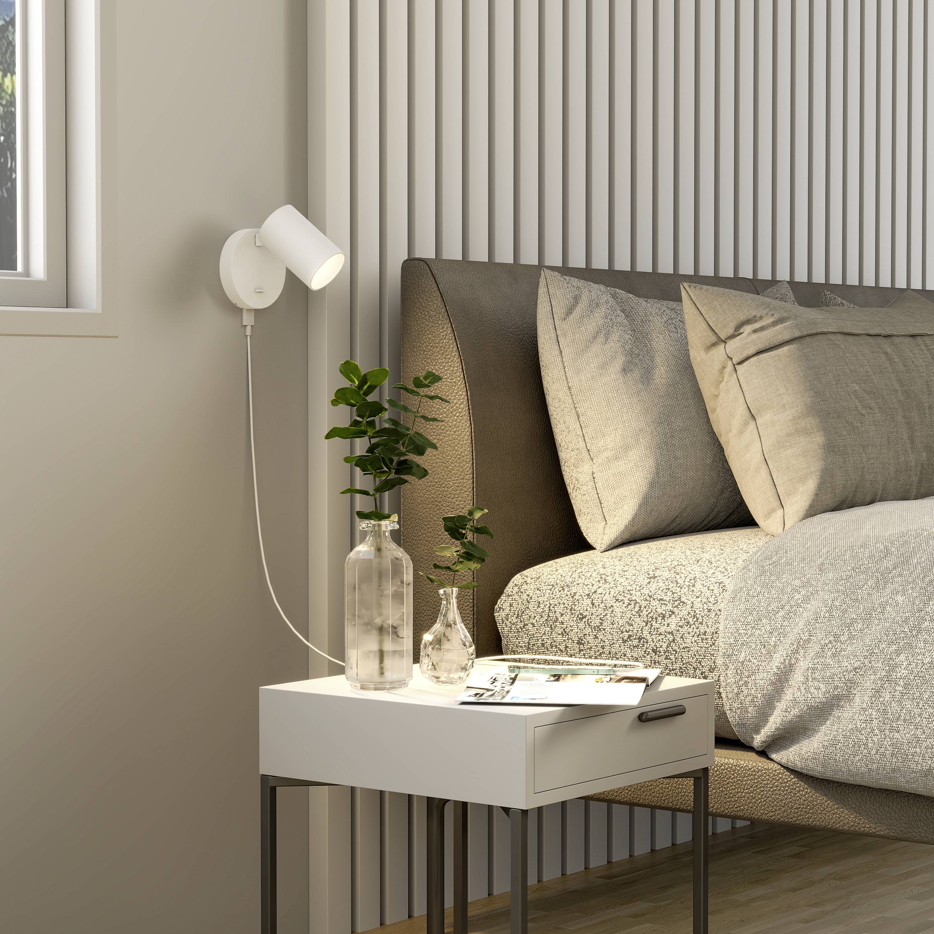 Deko Light Can Tilt rund USB, 1x 7,5W GU10, Weiß 341335 Wandaufbauleuchte GU10 7.5W Weiß