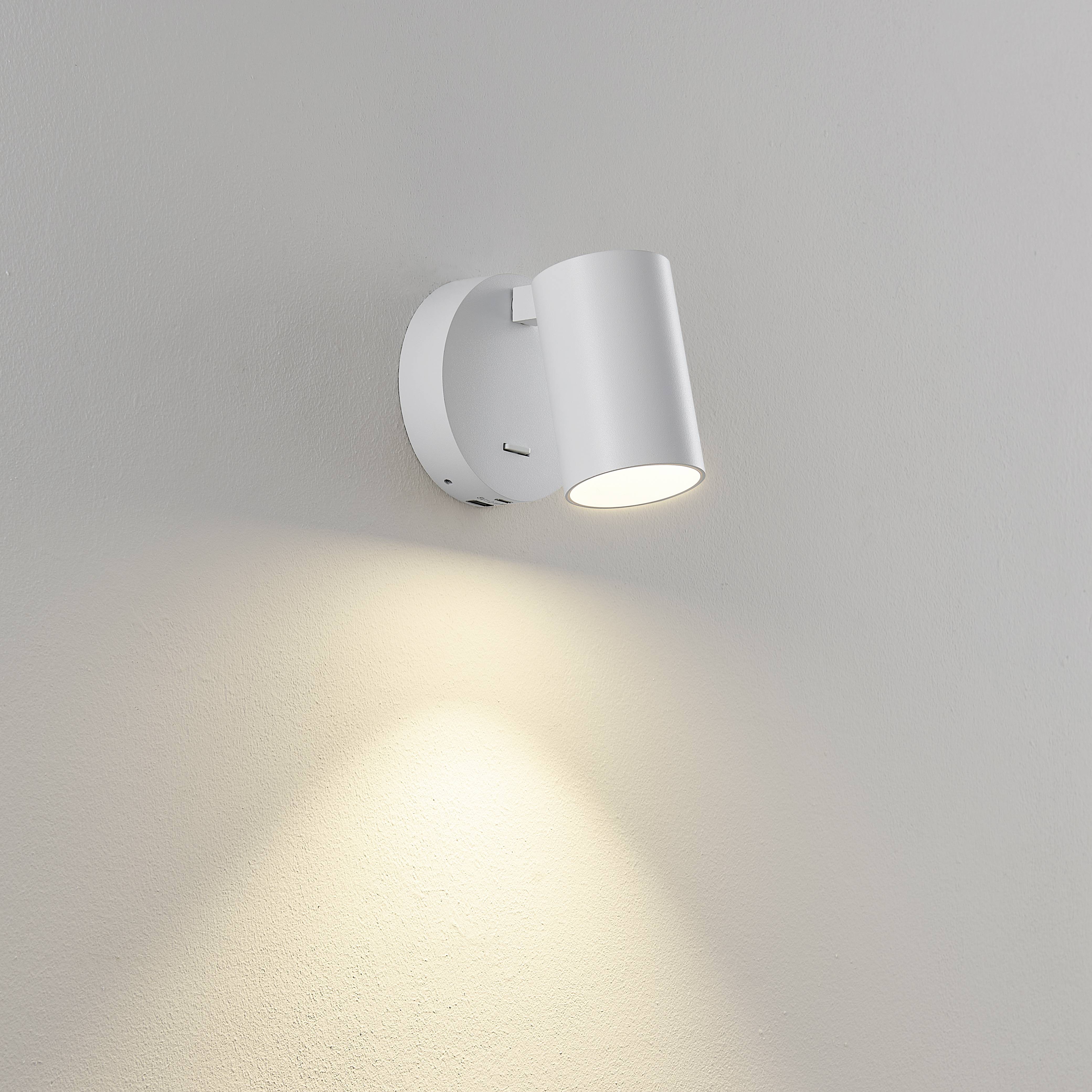 Deko Light Can Tilt rund USB, 1x 7,5W GU10, Weiß 341335 Wandaufbauleuchte GU10 7.5W Weiß