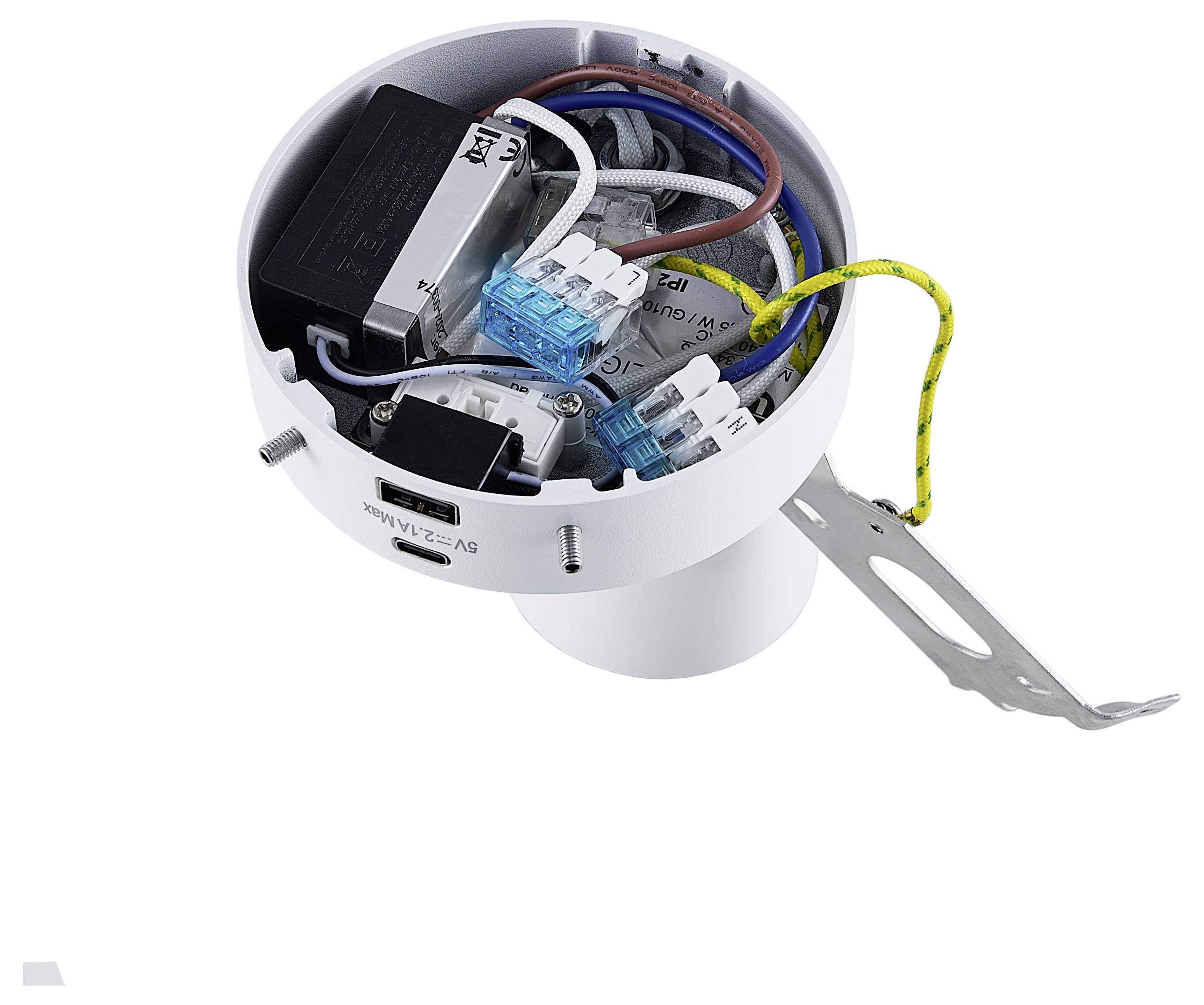 Deko Light Can Tilt rund USB, 1x 7,5W GU10, Weiß 341335 Wandaufbauleuchte GU10 7.5W Weiß