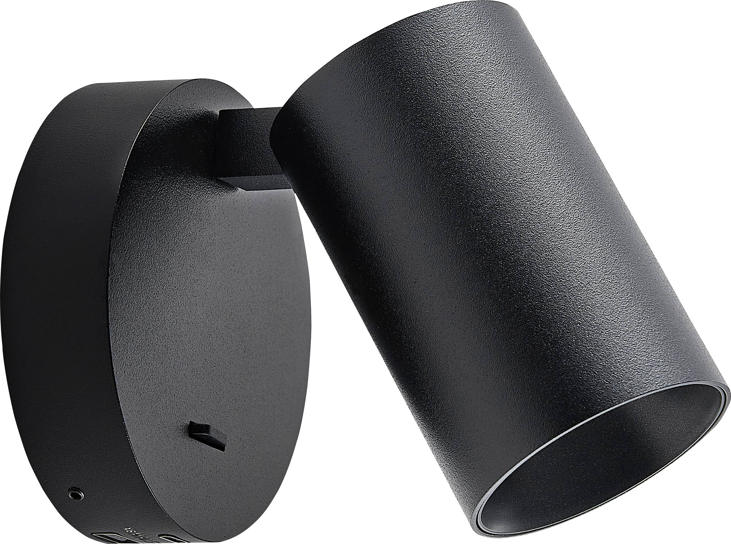 Deko Light Can Tilt rund USB, 1x 7,5W GU10, Schwarz 341336 Wandaufbauleuchte GU10 7.5W Schwarz