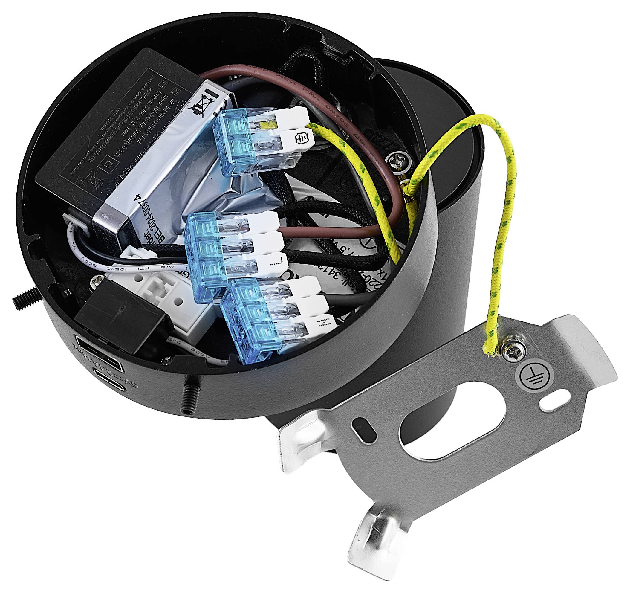 Deko Light Can Tilt rund USB, 1x 7,5W GU10, Schwarz 341336 Wandaufbauleuchte GU10 7.5W Schwarz