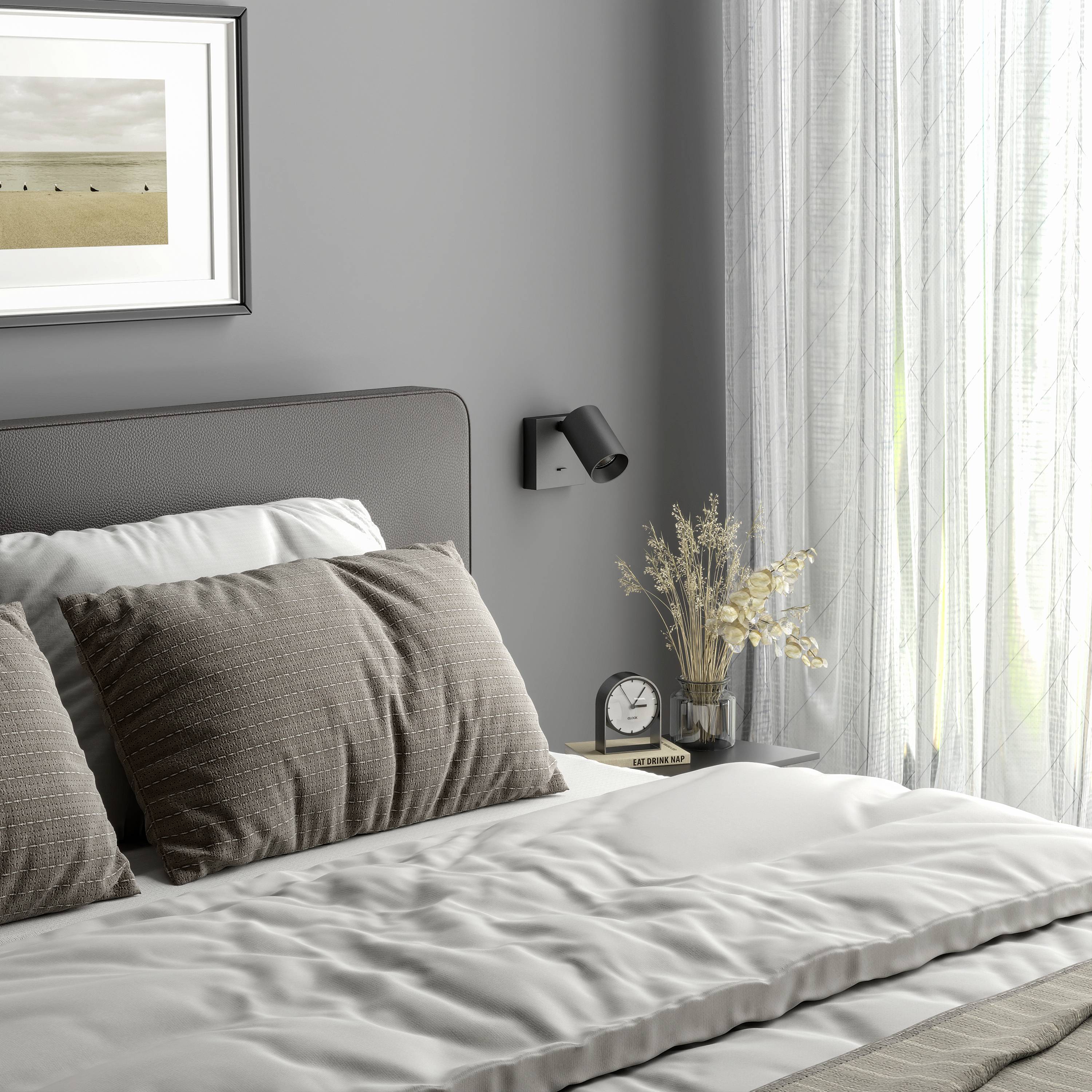 Deko Light Can Tilt eckig, 1x 7,5W GU10, Schwarz 341338 Wandaufbauleuchte GU10 7.5W Schwarz