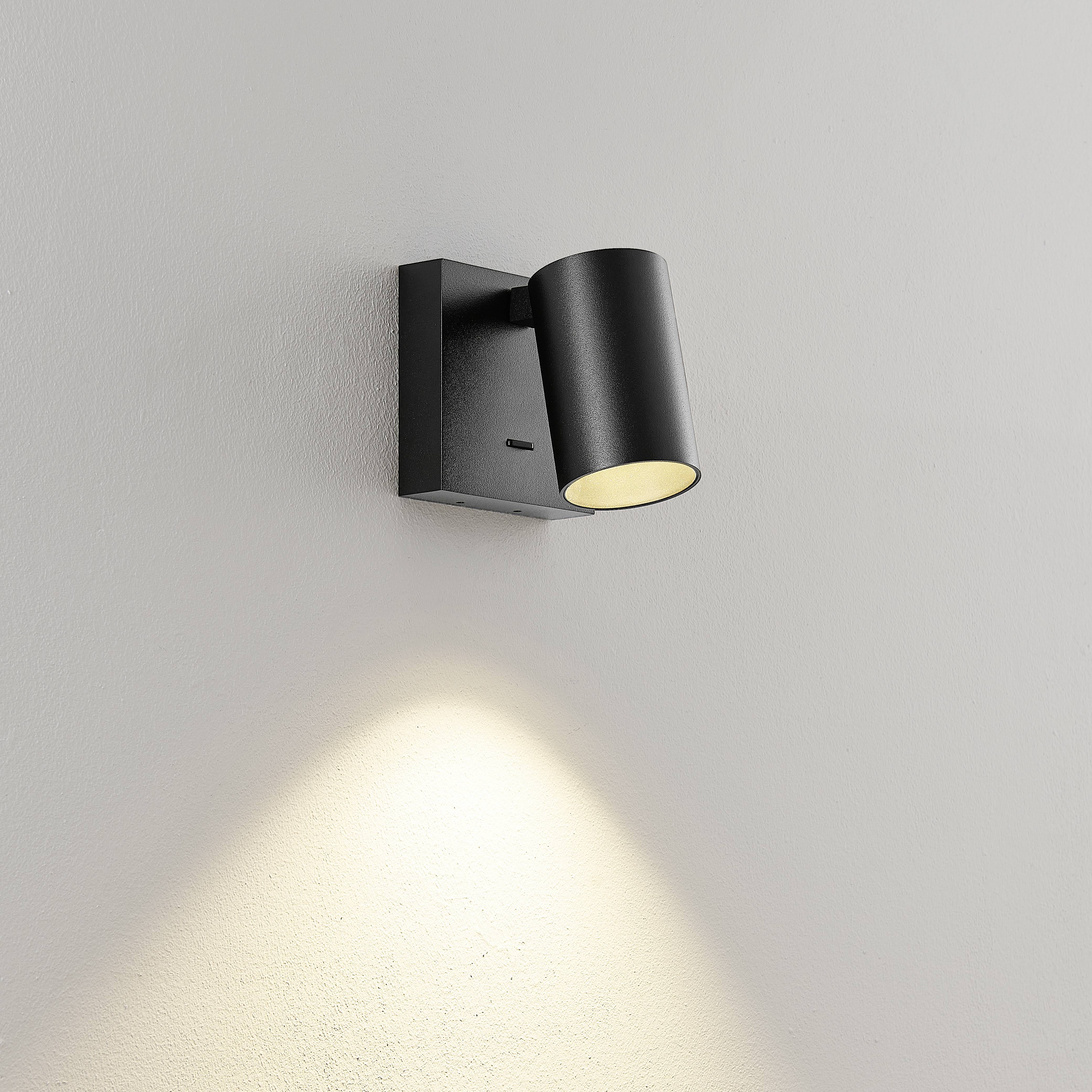 Deko Light Can Tilt eckig, 1x 7,5W GU10, Schwarz 341338 Wandaufbauleuchte GU10 7.5W Schwarz