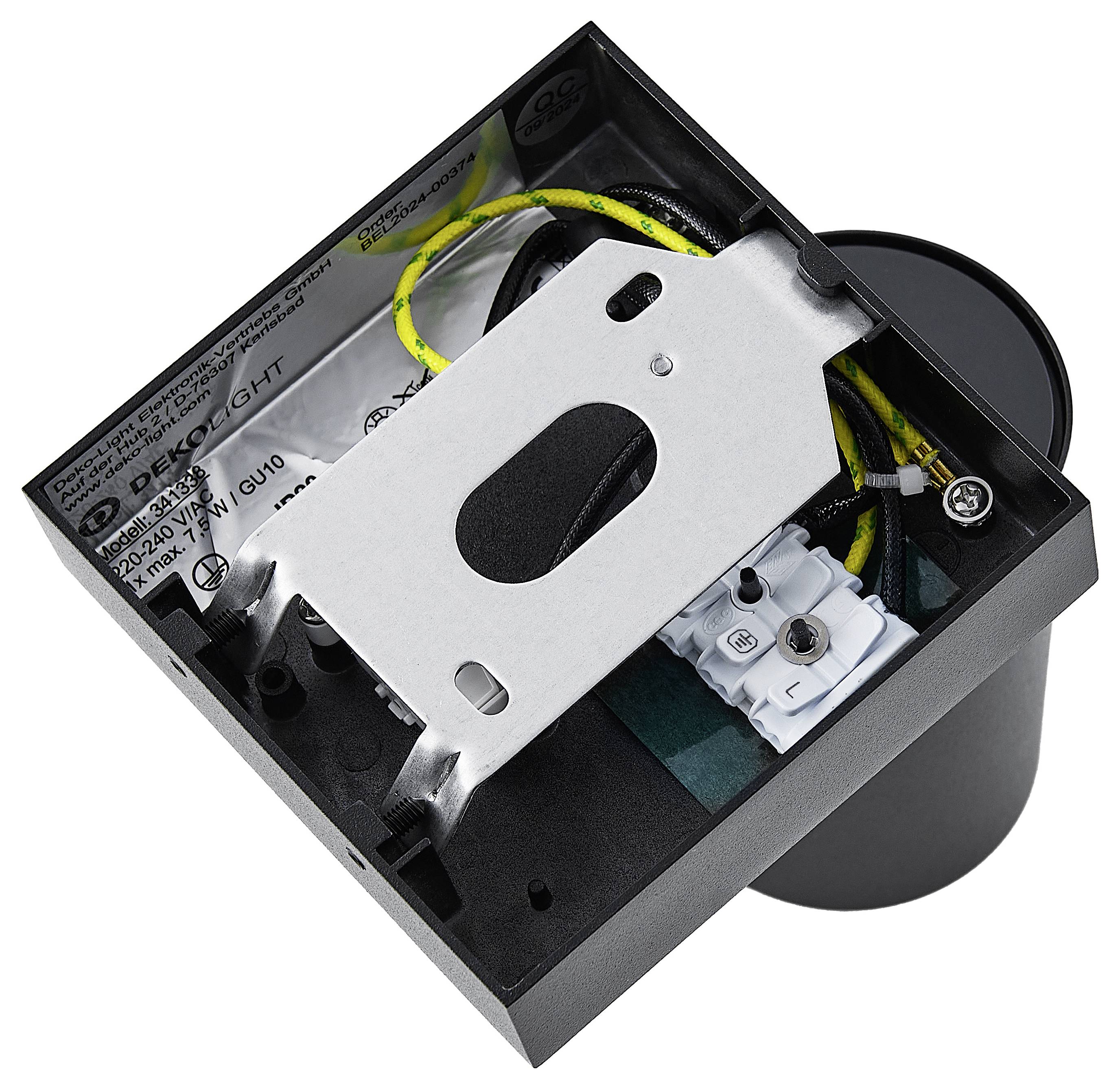 Deko Light Can Tilt eckig, 1x 7,5W GU10, Schwarz 341338 Wandaufbauleuchte GU10 7.5W Schwarz