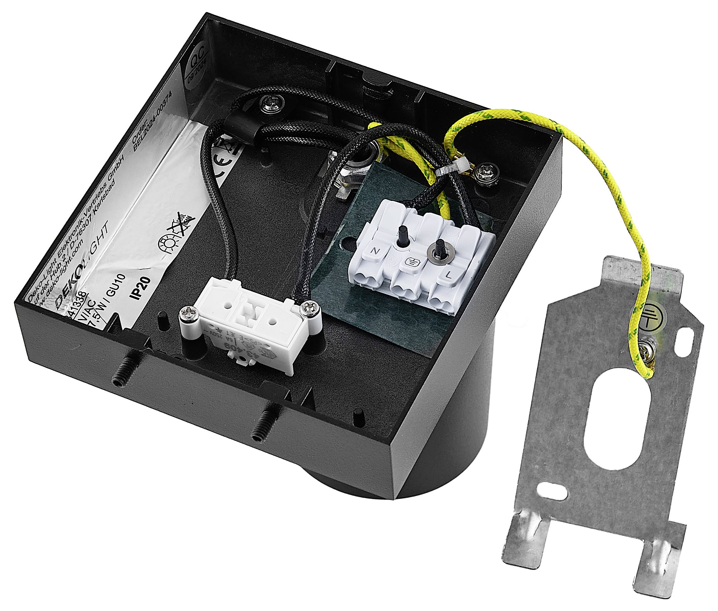 Deko Light Can Tilt eckig, 1x 7,5W GU10, Schwarz 341338 Wandaufbauleuchte GU10 7.5W Schwarz