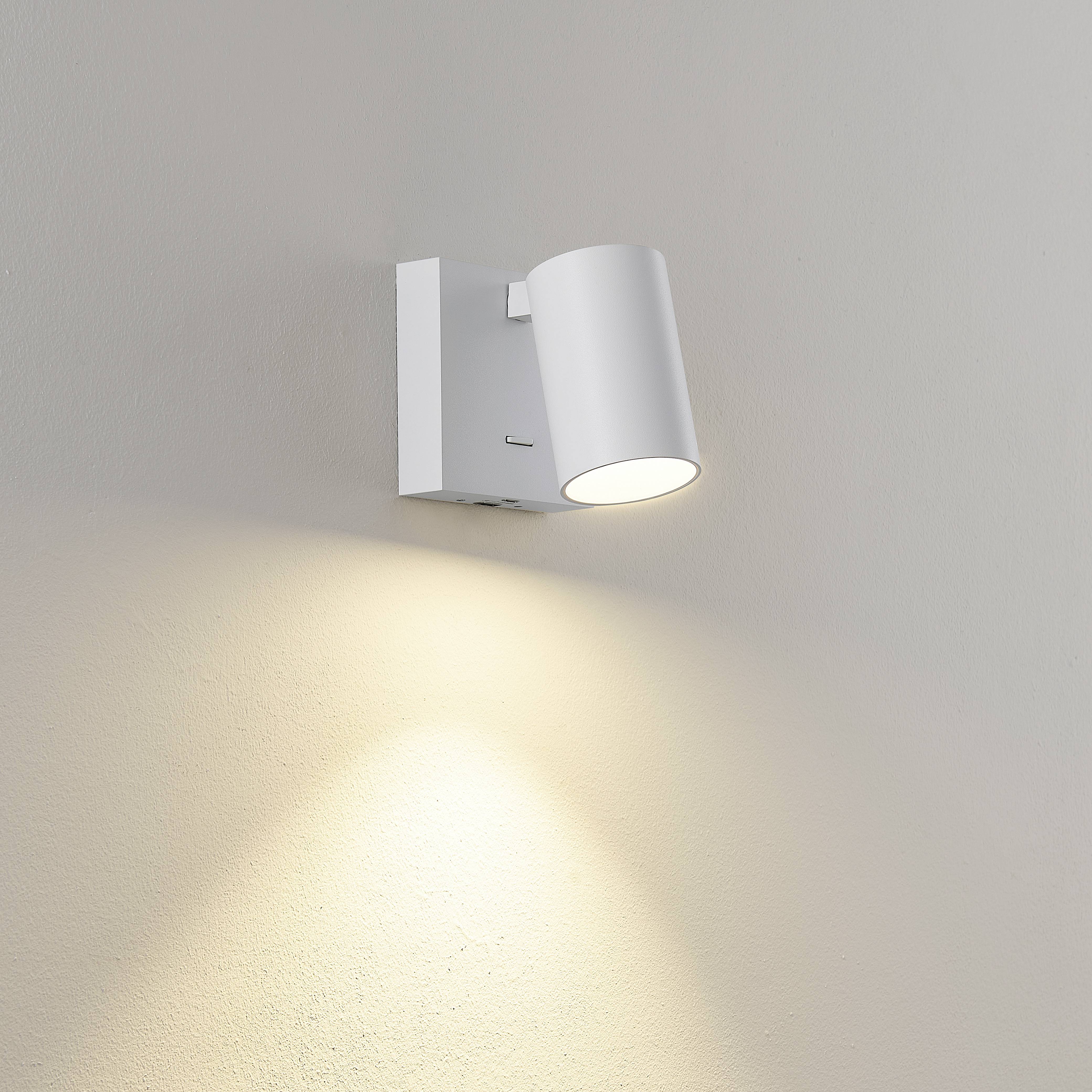 Deko Light Can Tilt eckig USB, 1x 7,5W GU10, Weiß 341339 Wandaufbauleuchte GU10 7.5W Weiß