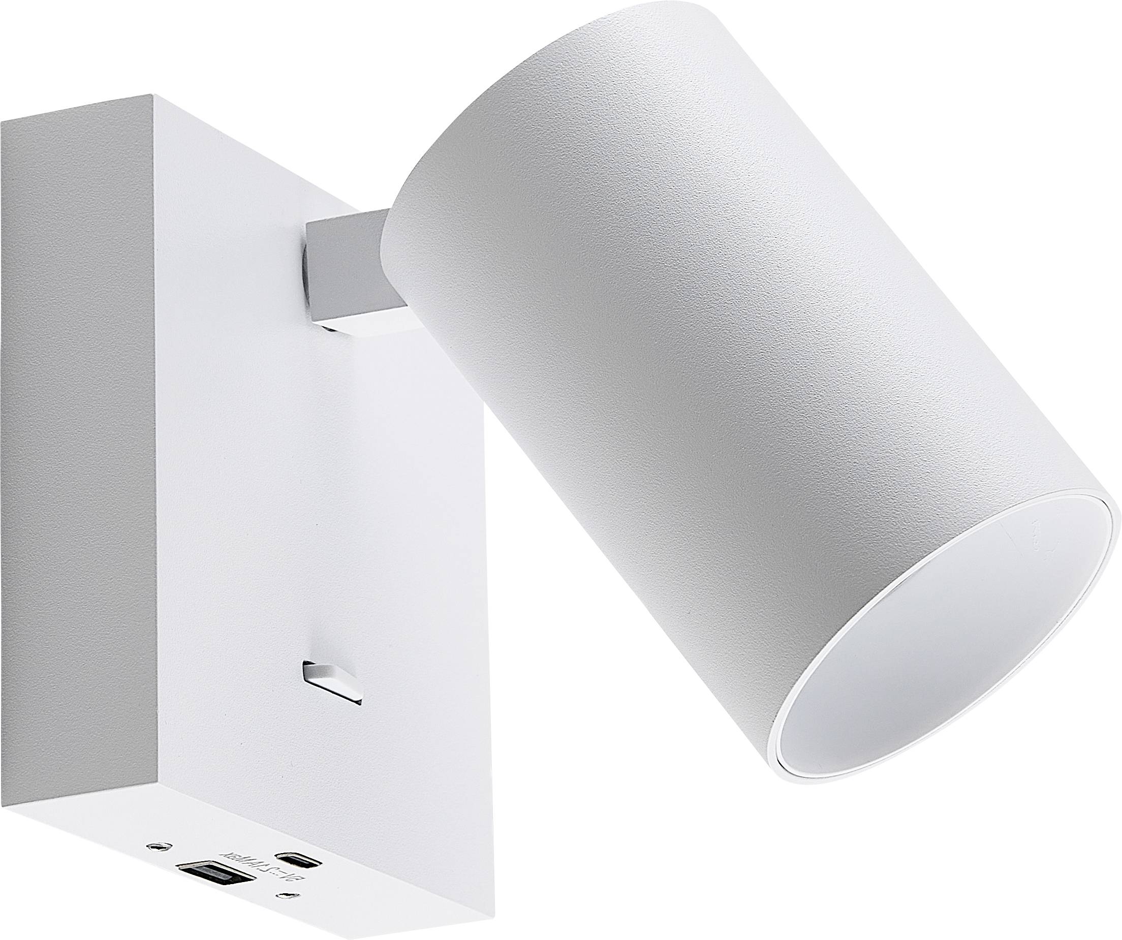 Deko Light Can Tilt eckig USB, 1x 7,5W GU10, Weiß 341339 Wandaufbauleuchte GU10 7.5W Weiß