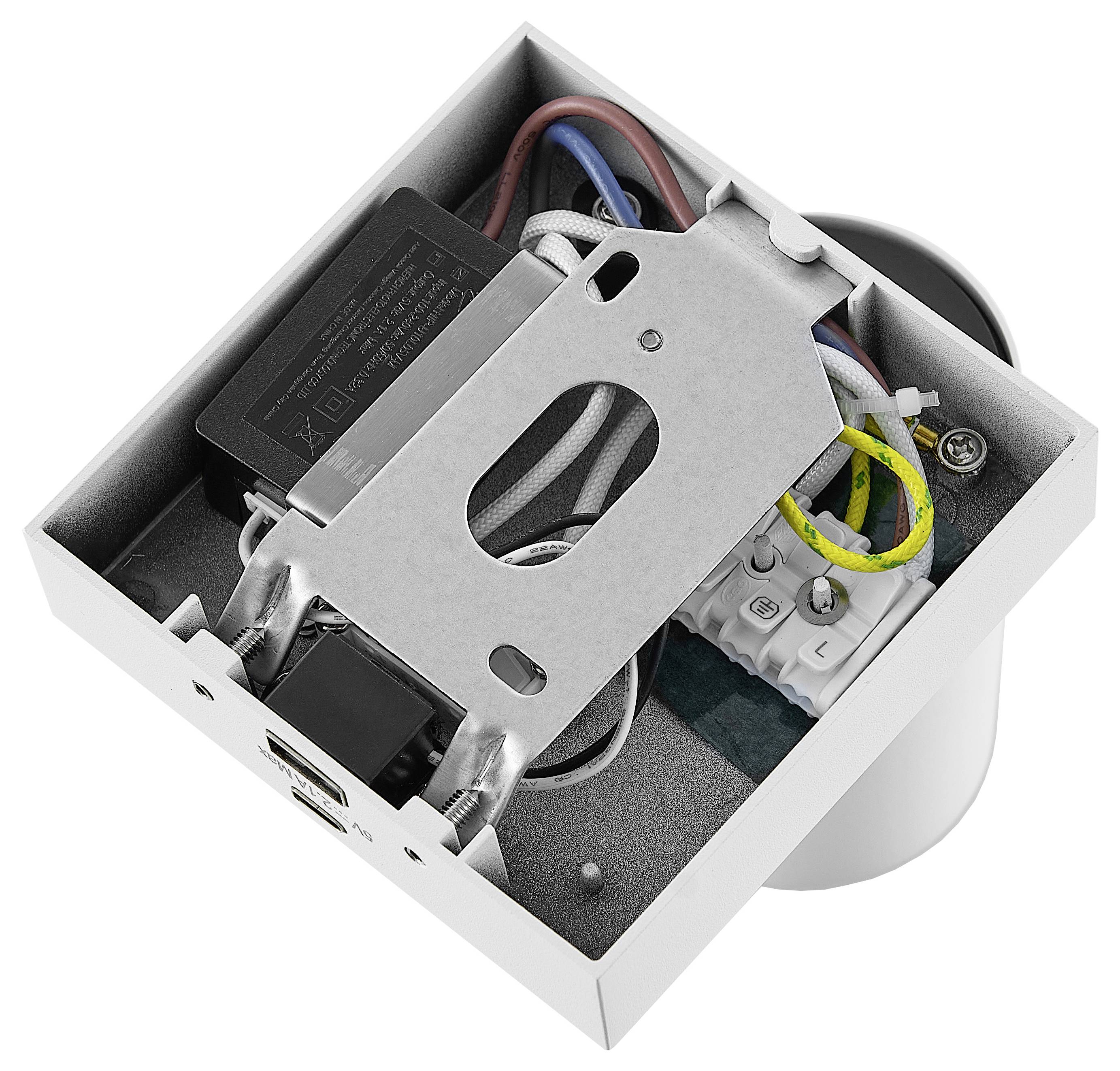 Deko Light Can Tilt eckig USB, 1x 7,5W GU10, Weiß 341339 Wandaufbauleuchte GU10 7.5W Weiß