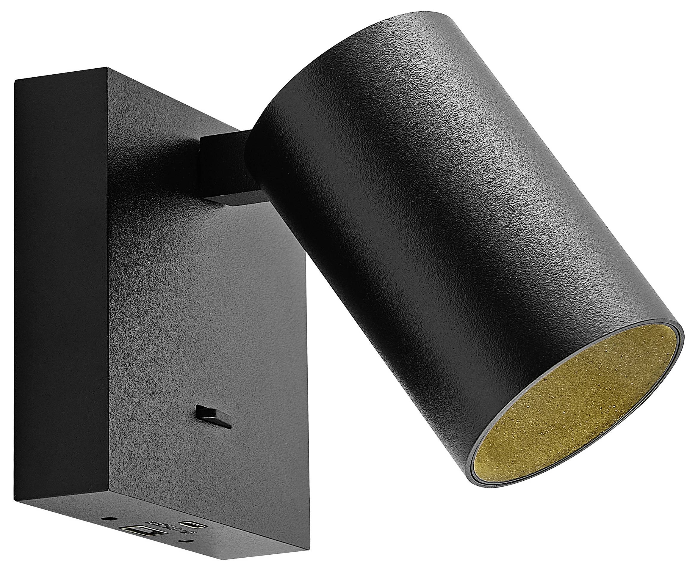 Deko Light Can Tilt eckig USB, 1x 7,5W GU10, Schwarz 341340 Wandaufbauleuchte GU10 7.5W Schwarz