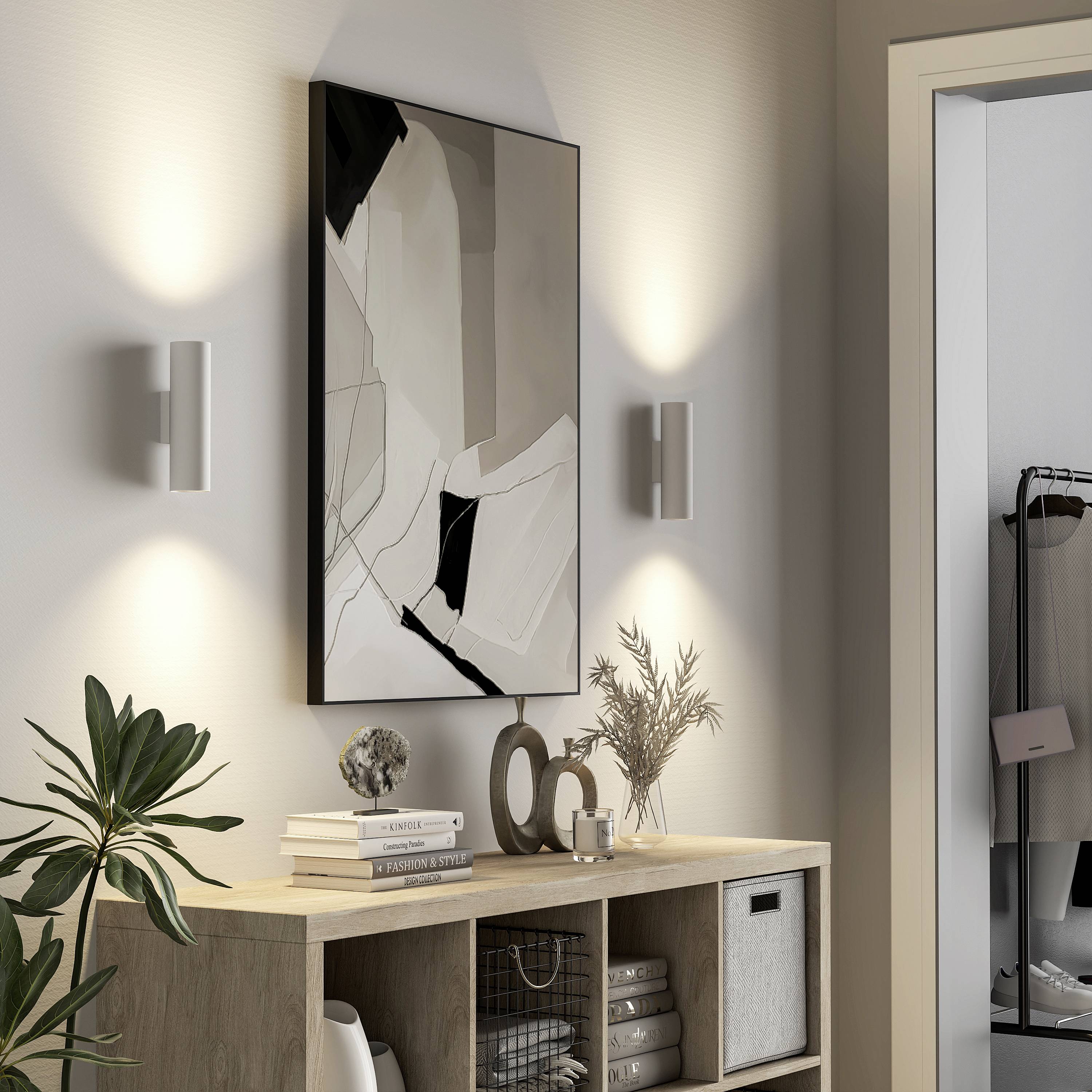 Deko Light Can IP20 up & down, 2x 7,5W GU10, Weiß 341343 Wandaufbauleuchte GU10 7.5W Weiß