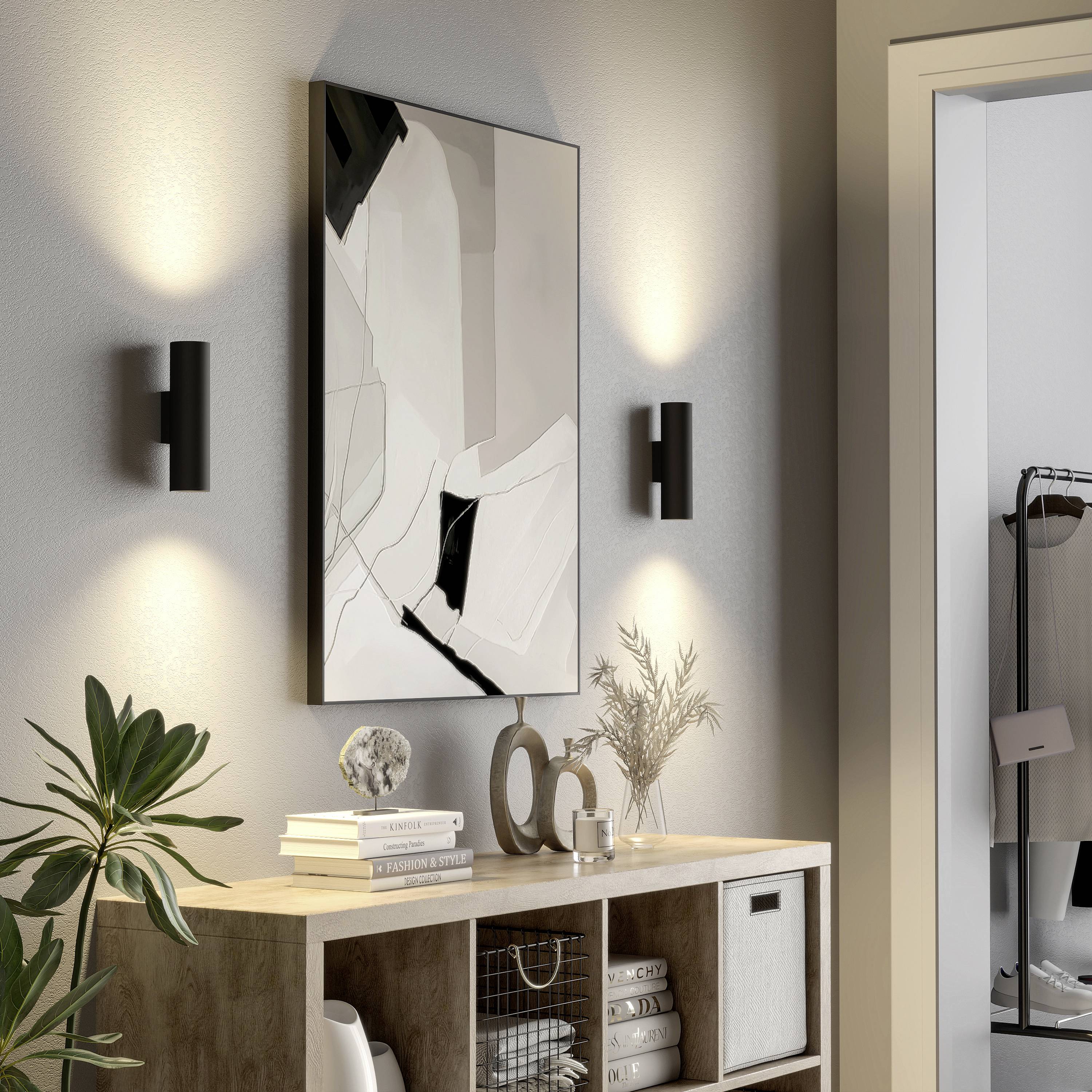 Deko Light Can IP20 up & down, 2x 7,5W GU10, Schwarz 341344 Wandaufbauleuchte GU10 7.5W Schwarz