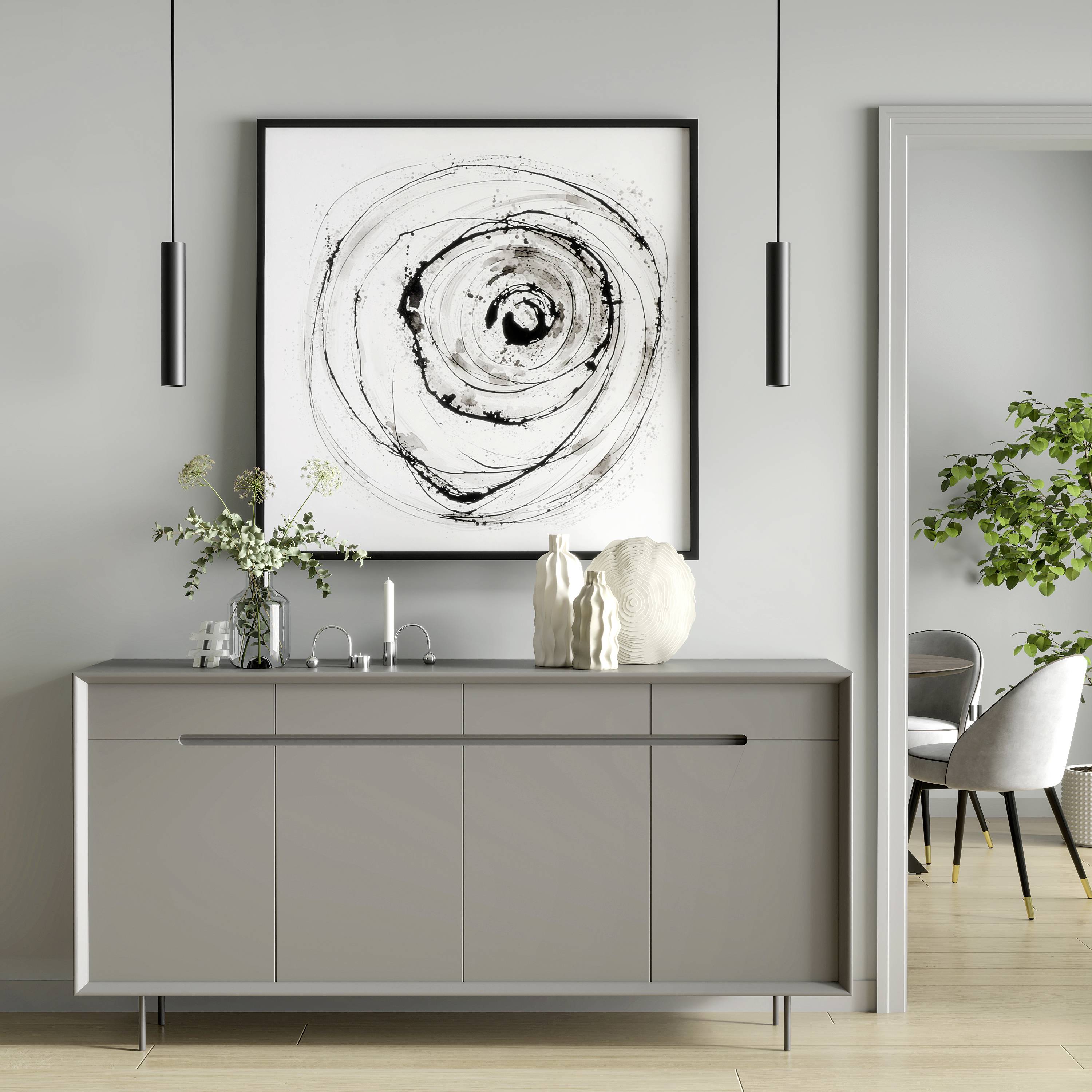 Deko Light Can 350, 1x 7,5W GU10, Schwarz 342257 Pendelleuchte GU10 7.5W Schwarz