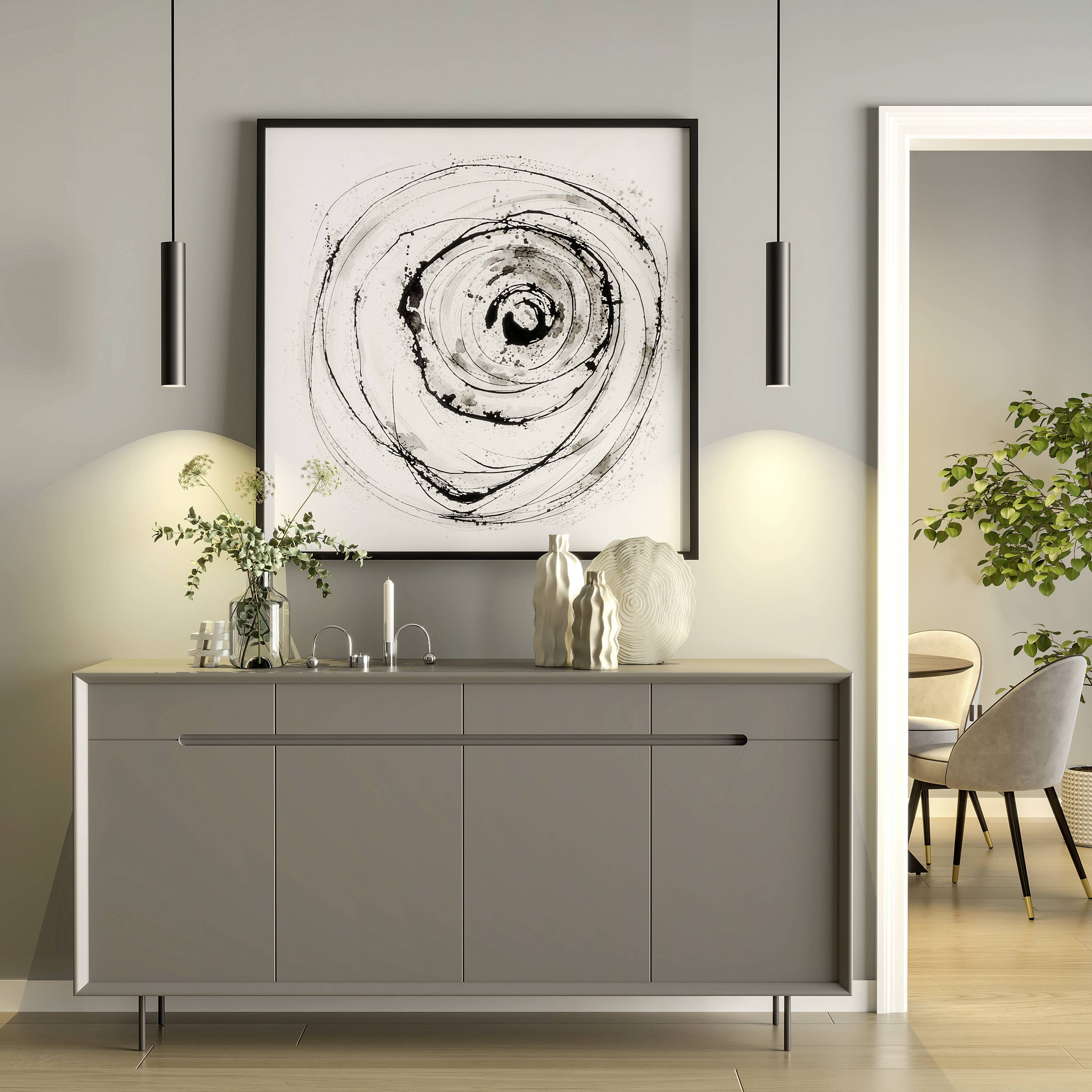 Deko Light Can 350, 1x 7,5W GU10, Schwarz 342257 Pendelleuchte GU10 7.5W Schwarz