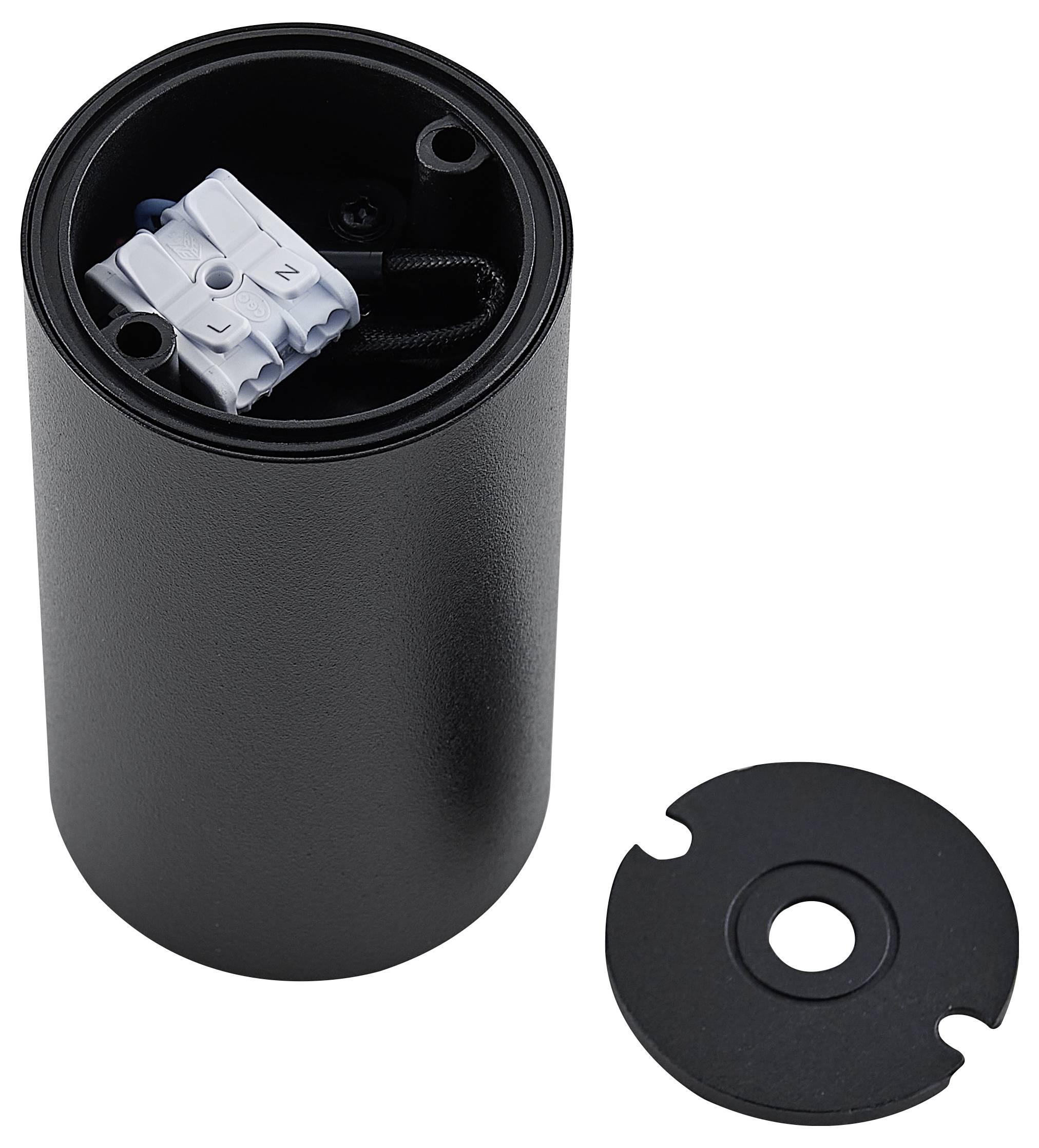 Deko Light 348242 Can IP20, 1x 7,5W GU10, Schwarz Deckenaufbauleuchte GU10 7.5W Schwarz