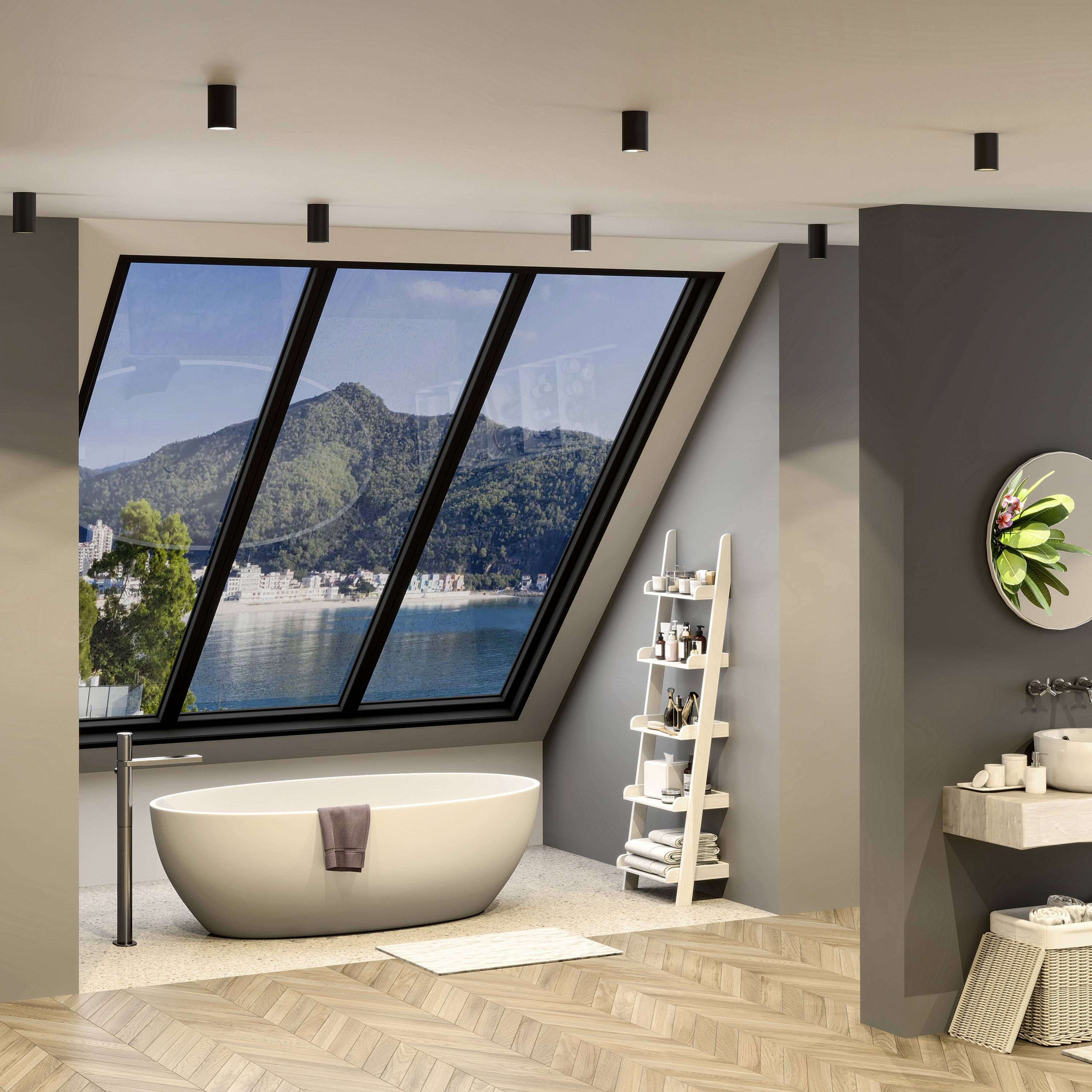 Deko Light 348244 Can IP44, 1x 7,5W GU10, Schwarz Deckenaufbauleuchte GU10 7.5W Schwarz