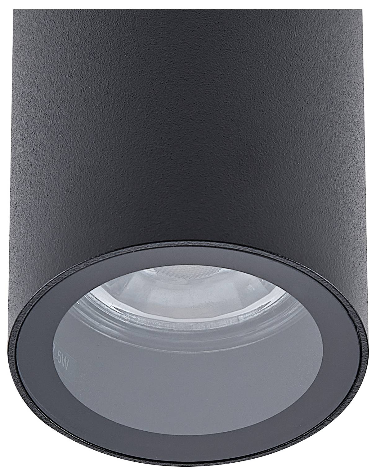 Deko Light 348244 Can IP44, 1x 7,5W GU10, Schwarz Deckenaufbauleuchte GU10 7.5W Schwarz