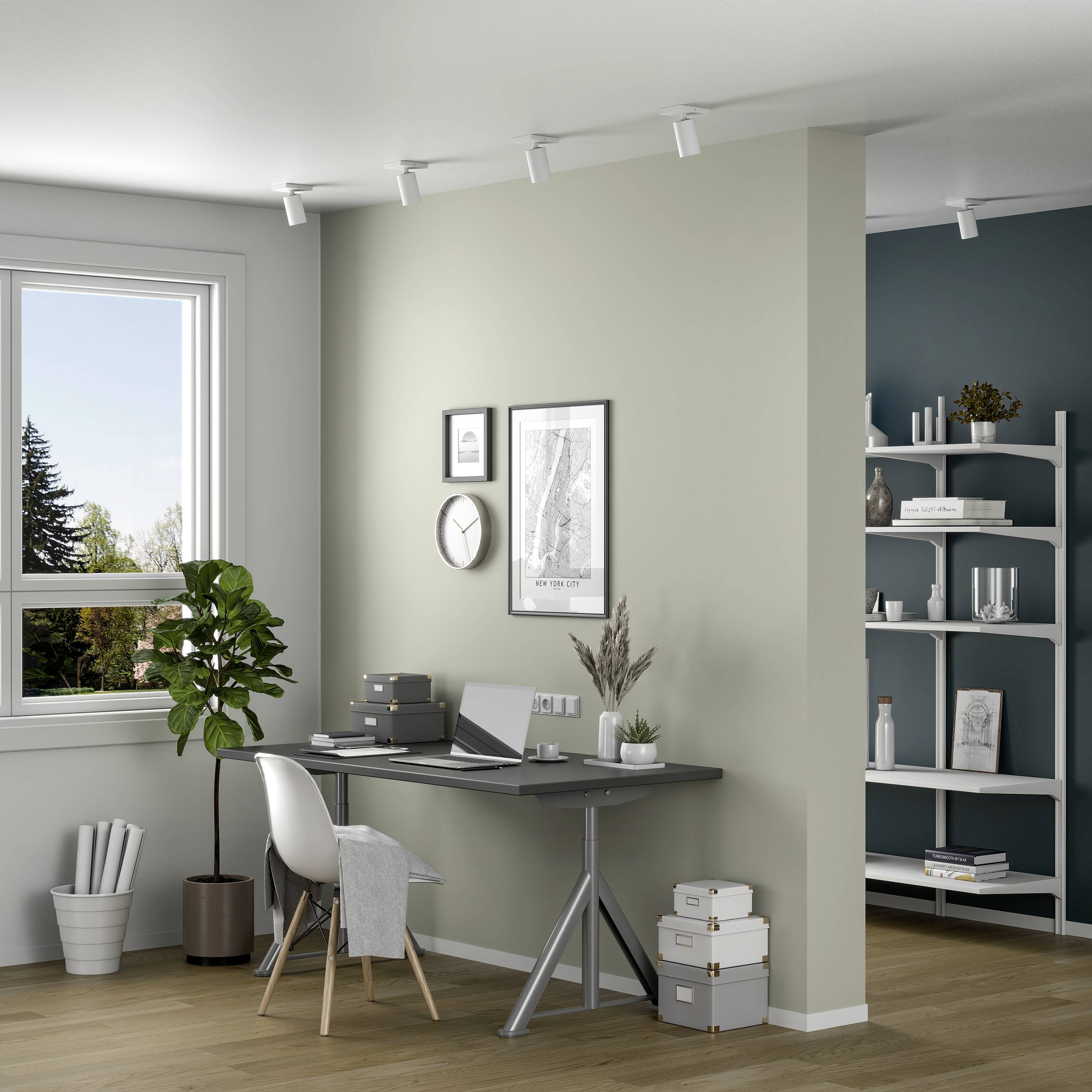 Deko Light 348245 Can Tilt eckig, 1x 7,5W GU10, Weiß Deckenaufbauleuchte GU10 7.5W Weiß