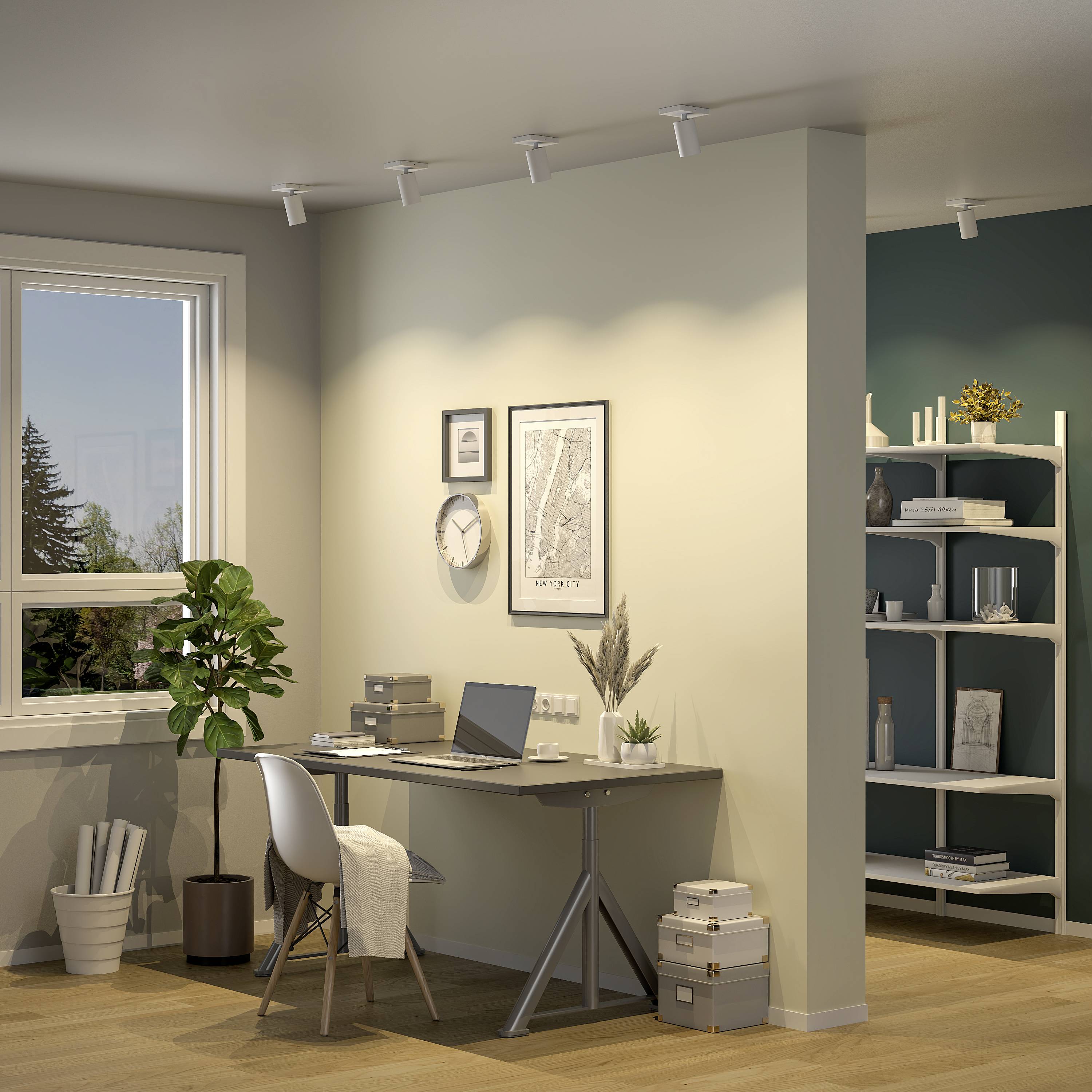 Deko Light 348245 Can Tilt eckig, 1x 7,5W GU10, Weiß Deckenaufbauleuchte GU10 7.5W Weiß