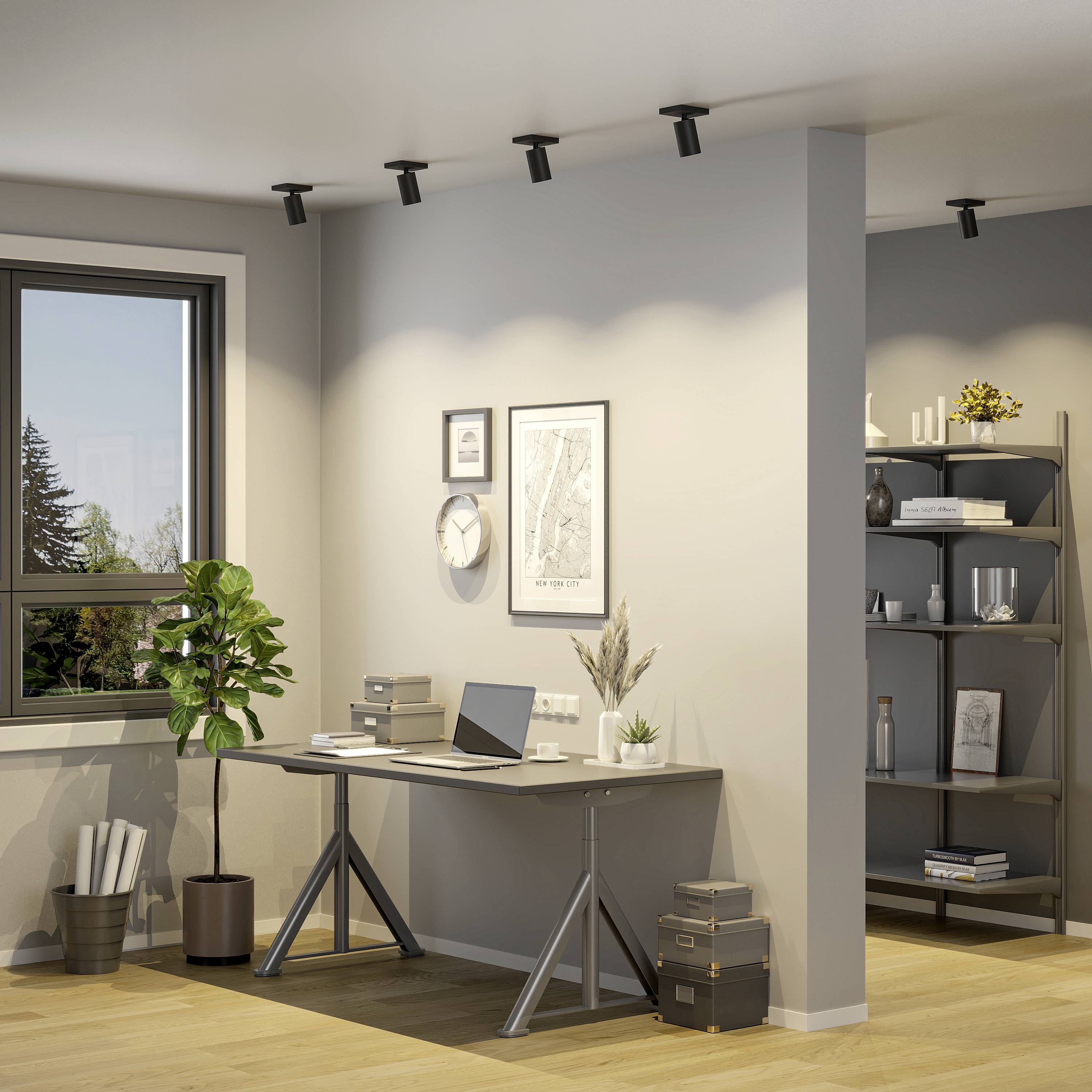 Deko Light 348246 Can Tilt eckig, 1x 7,5W GU10, Schwarz Deckenaufbauleuchte GU10 7.5W Schwarz