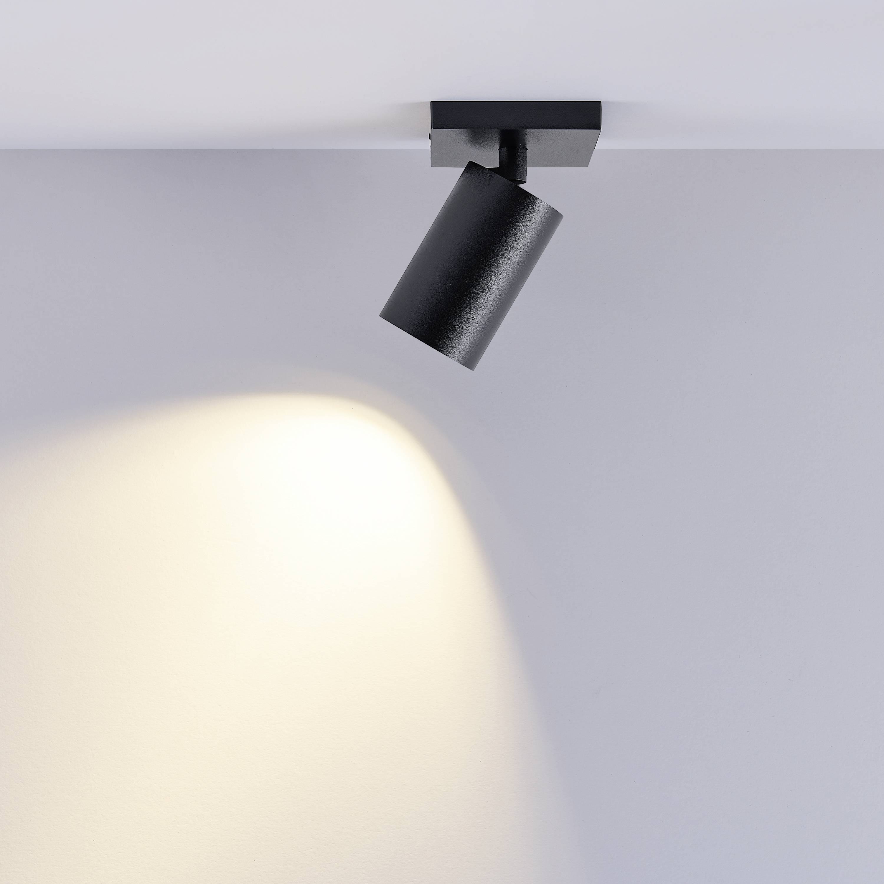 Deko Light 348246 Can Tilt eckig, 1x 7,5W GU10, Schwarz Deckenaufbauleuchte GU10 7.5W Schwarz