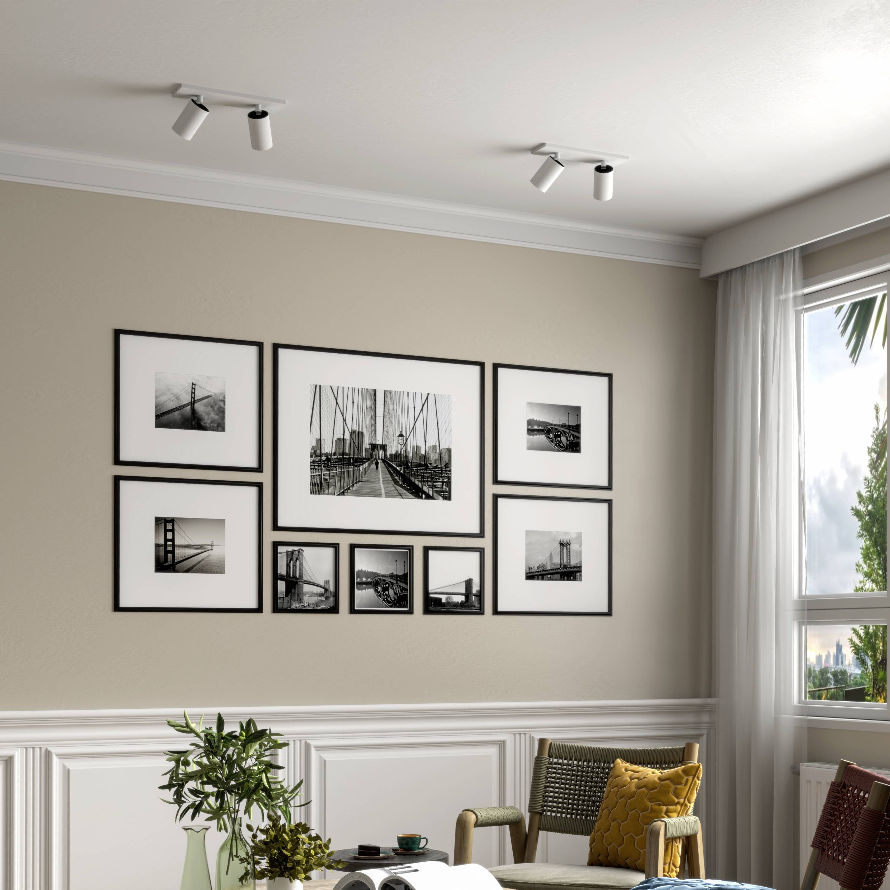 Deko Light 348247 Can Tilt eckig, 2x 7,5W GU10, Weiß Deckenaufbauleuchte GU10 7.5W Weiß