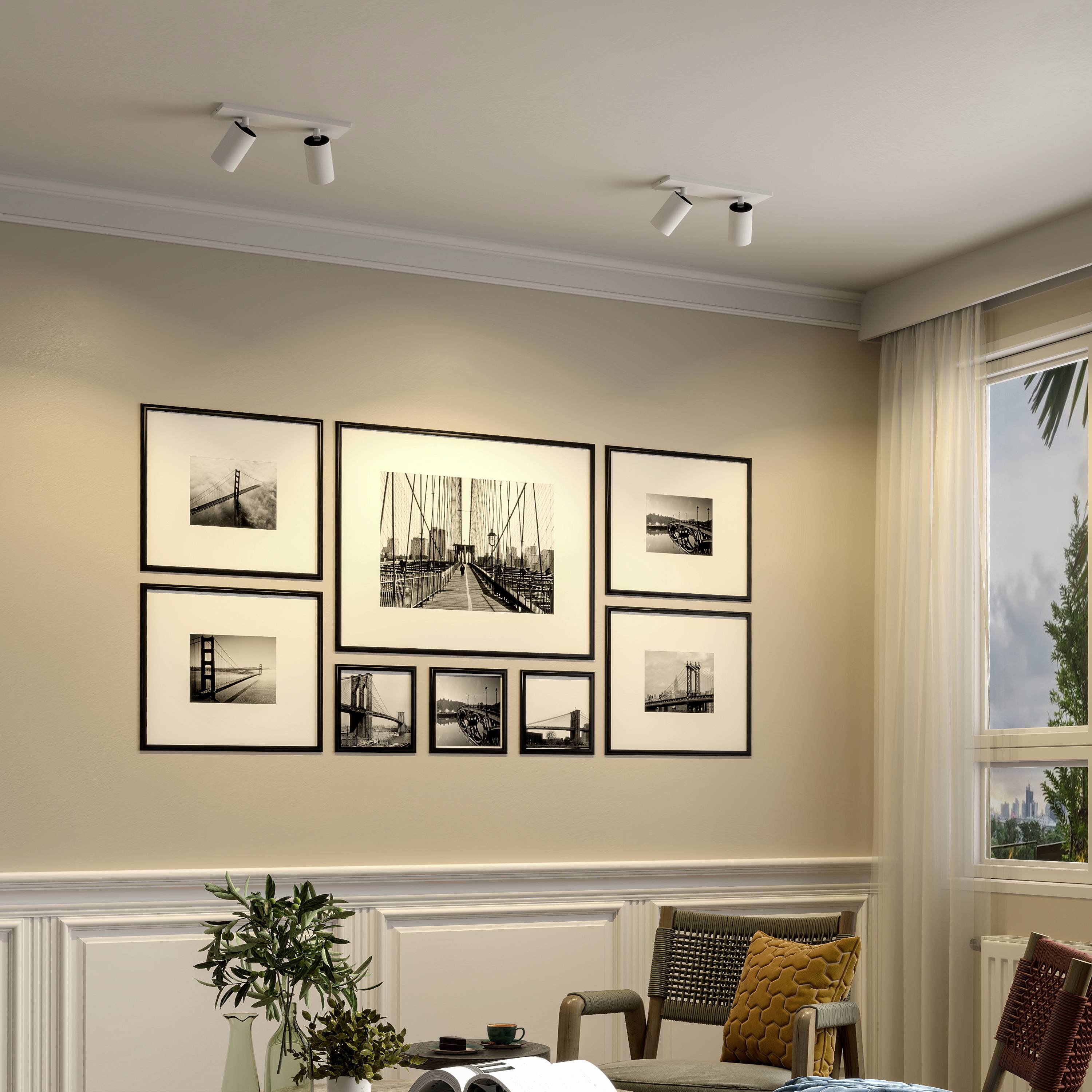 Deko Light 348247 Can Tilt eckig, 2x 7,5W GU10, Weiß Deckenaufbauleuchte GU10 7.5W Weiß