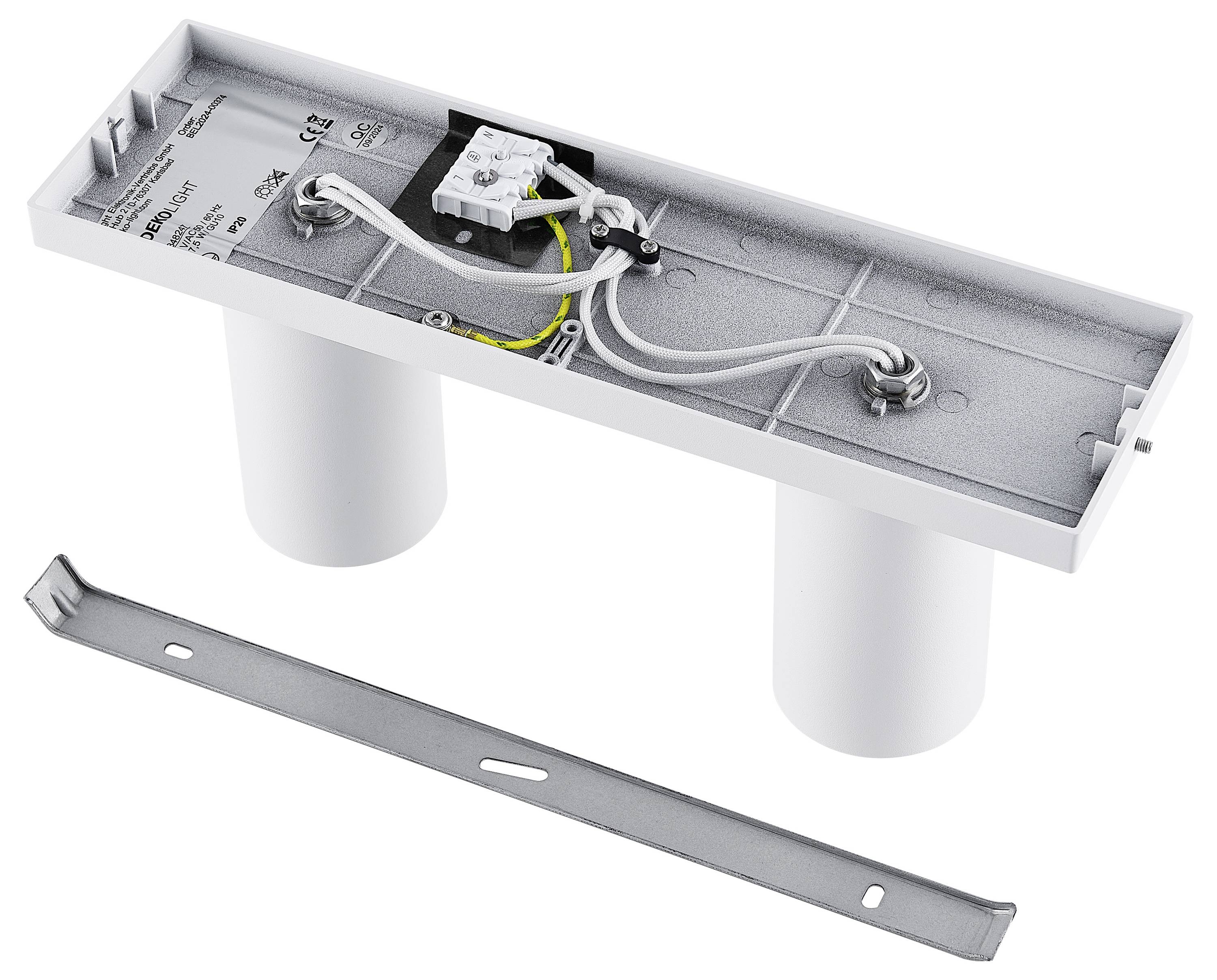 Deko Light 348247 Can Tilt eckig, 2x 7,5W GU10, Weiß Deckenaufbauleuchte GU10 7.5W Weiß