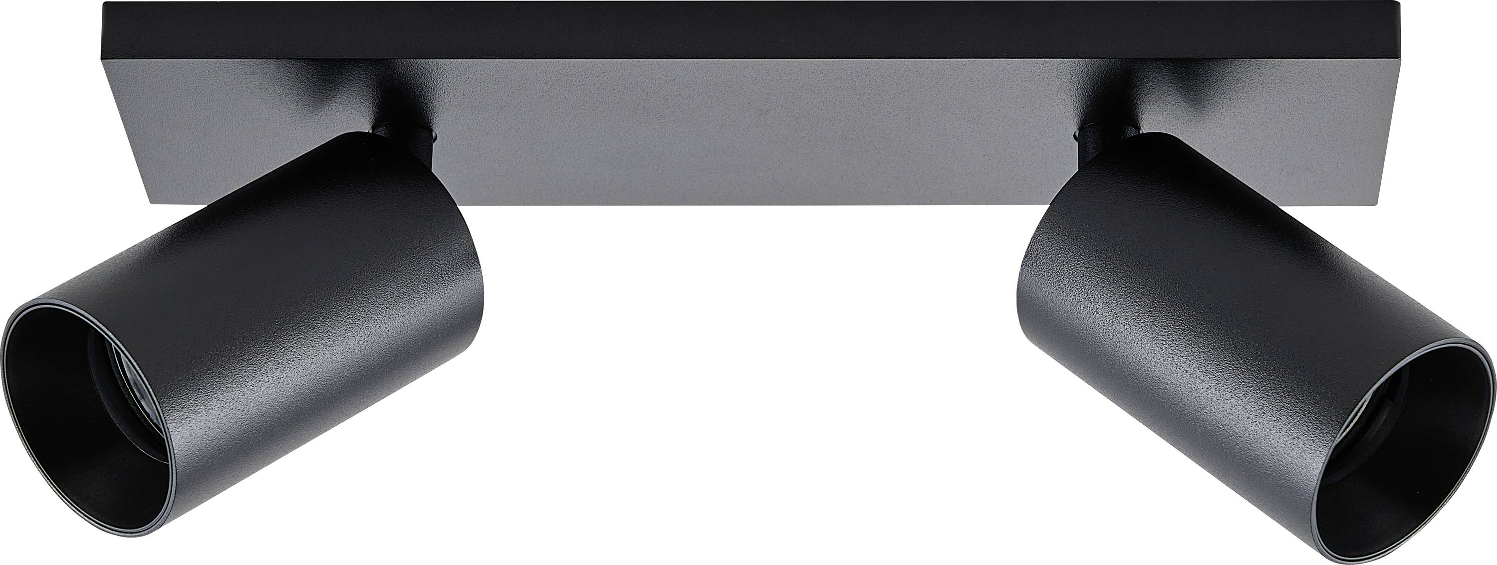 Deko Light 348248 Can Tilt eckig, 2x 7,5W GU10, Schwarz Deckenaufbauleuchte GU10 7.5W Schwarz