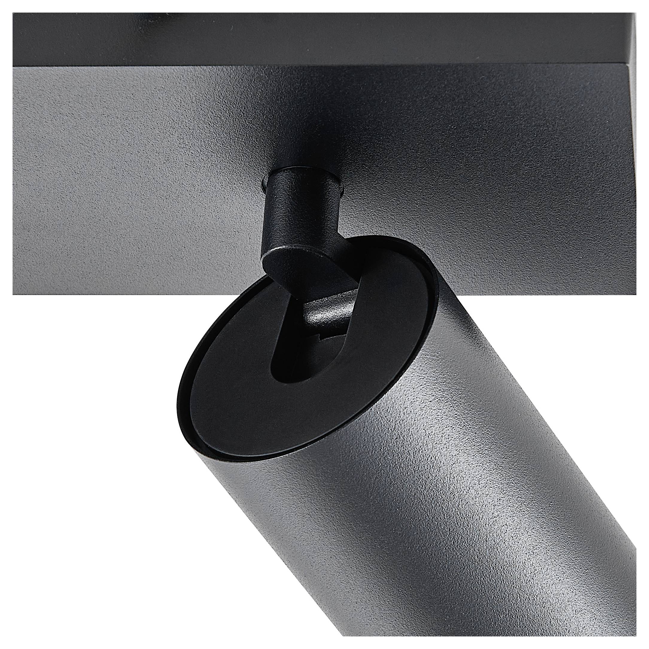 Deko Light 348248 Can Tilt eckig, 2x 7,5W GU10, Schwarz Deckenaufbauleuchte GU10 7.5W Schwarz