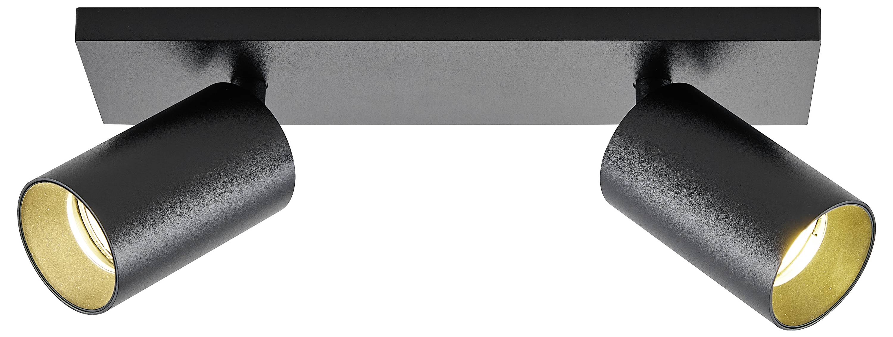 Deko Light 348248 Can Tilt eckig, 2x 7,5W GU10, Schwarz Deckenaufbauleuchte GU10 7.5W Schwarz