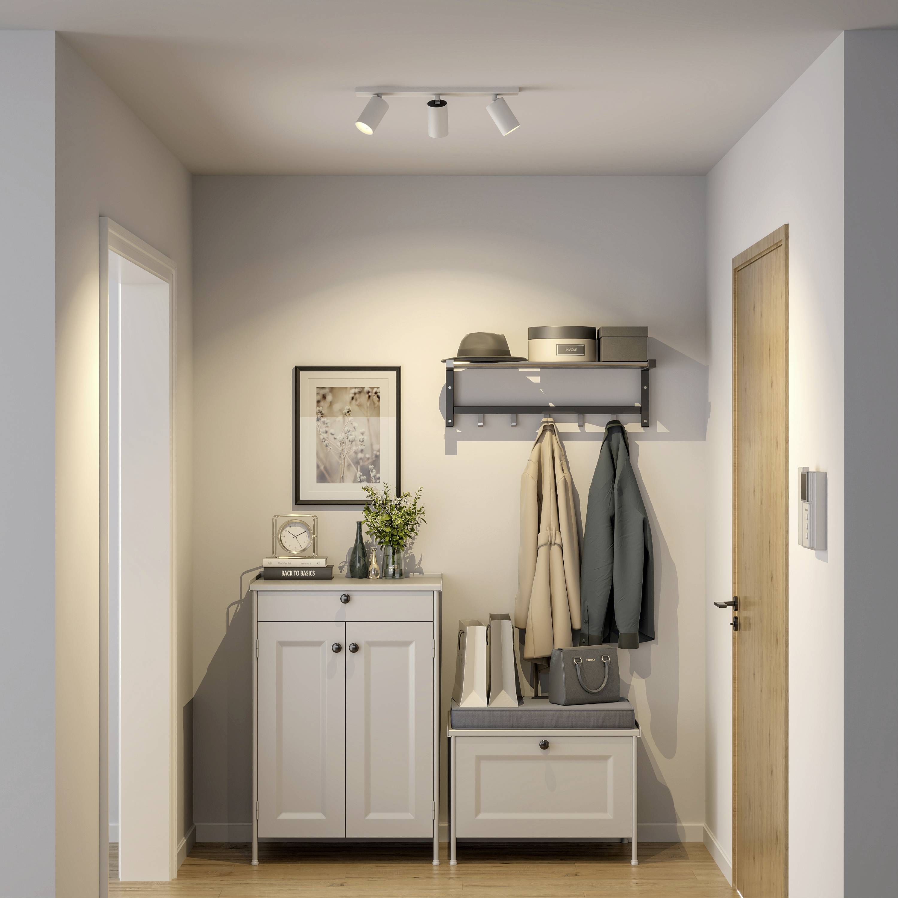 Deko Light 348249 Can Tilt eckig, 3x 7,5W GU10, Weiß Deckenaufbauleuchte GU10 7.5W Weiß