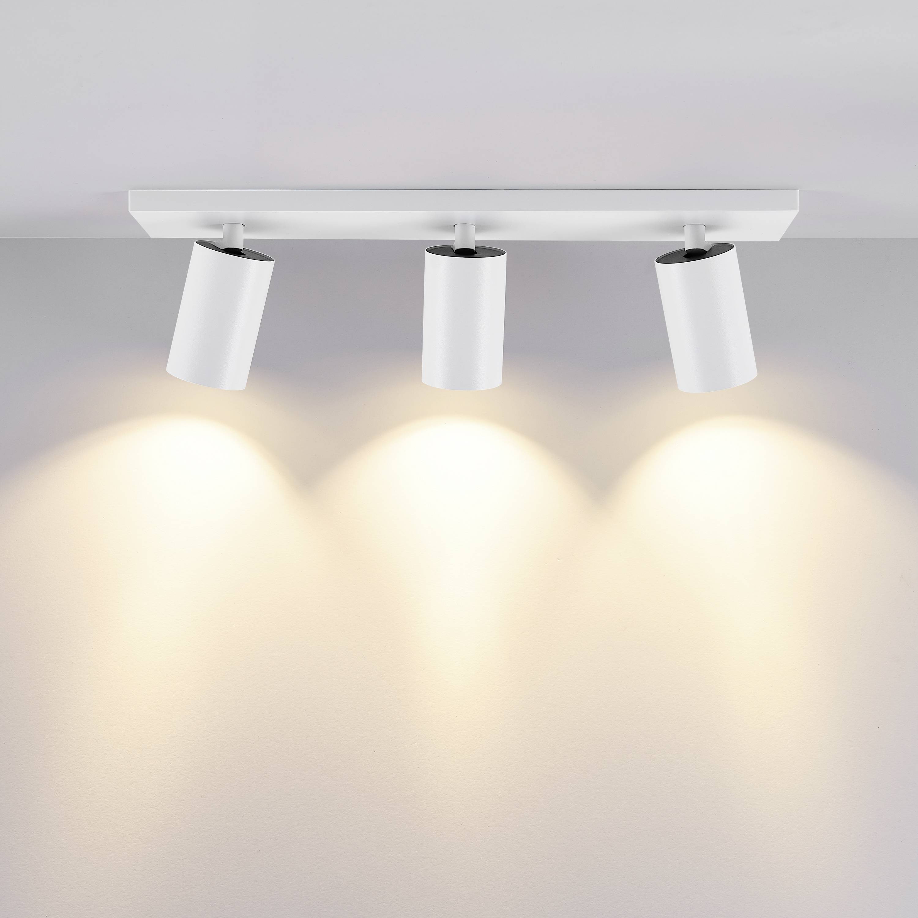 Deko Light 348249 Can Tilt eckig, 3x 7,5W GU10, Weiß Deckenaufbauleuchte GU10 7.5W Weiß