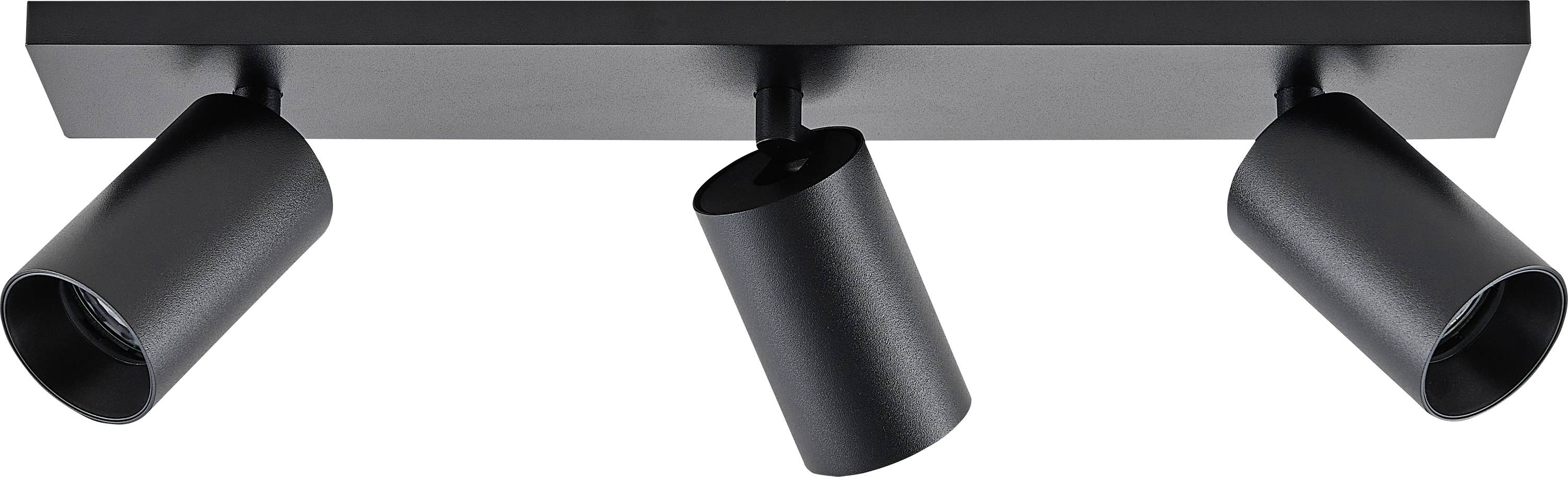 Deko Light 348250 Can Tilt eckig, 3x 7,5W GU10, Schwarz Deckenaufbauleuchte GU10 7.5W Schwarz