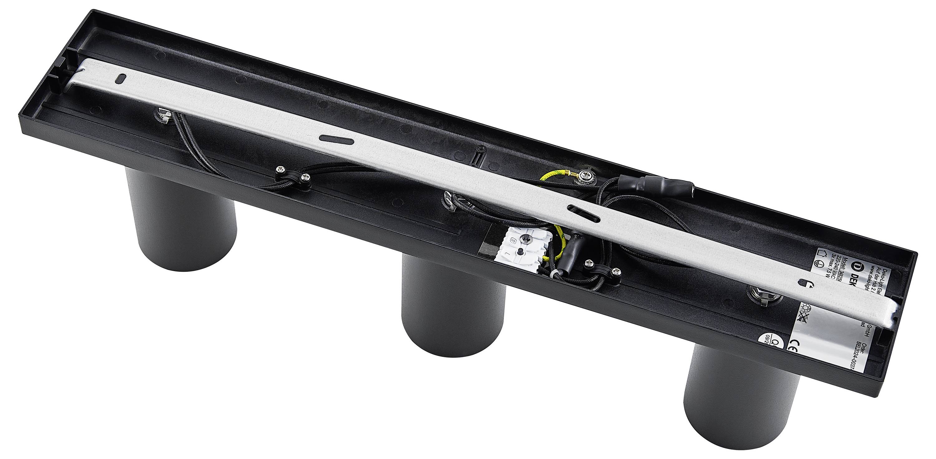 Deko Light 348250 Can Tilt eckig, 3x 7,5W GU10, Schwarz Deckenaufbauleuchte GU10 7.5W Schwarz