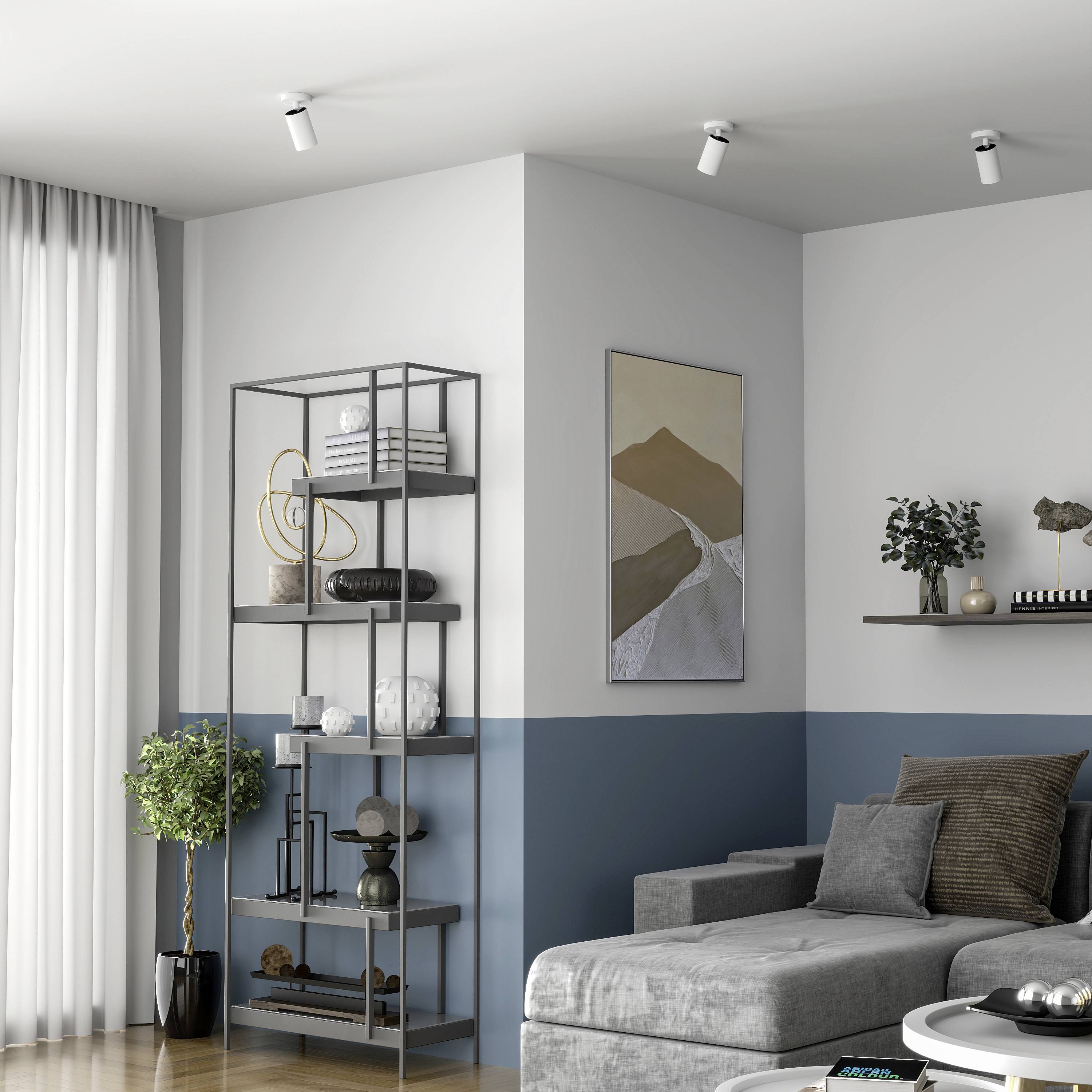 Deko Light 348251 Can Tilt rund, 1x 7,5W GU10, Weiß Deckenaufbauleuchte GU10 7.5W Weiß