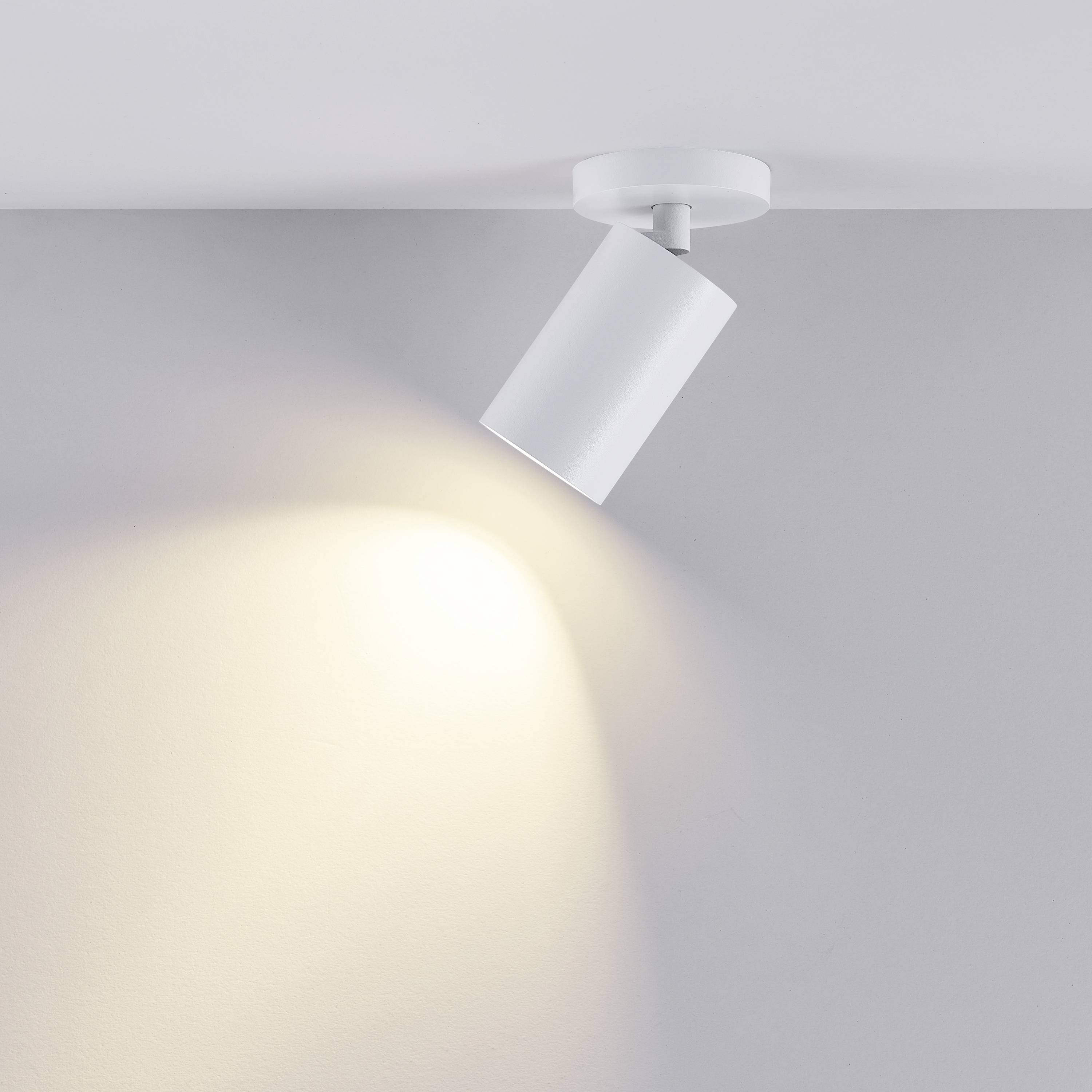 Deko Light 348251 Can Tilt rund, 1x 7,5W GU10, Weiß Deckenaufbauleuchte GU10 7.5W Weiß