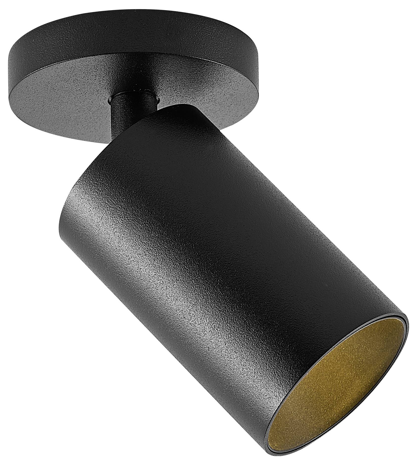 Deko Light 348252 Can Tilt rund, 1x 7,5W GU10, Schwarz Deckenaufbauleuchte GU10 7.5W Schwarz