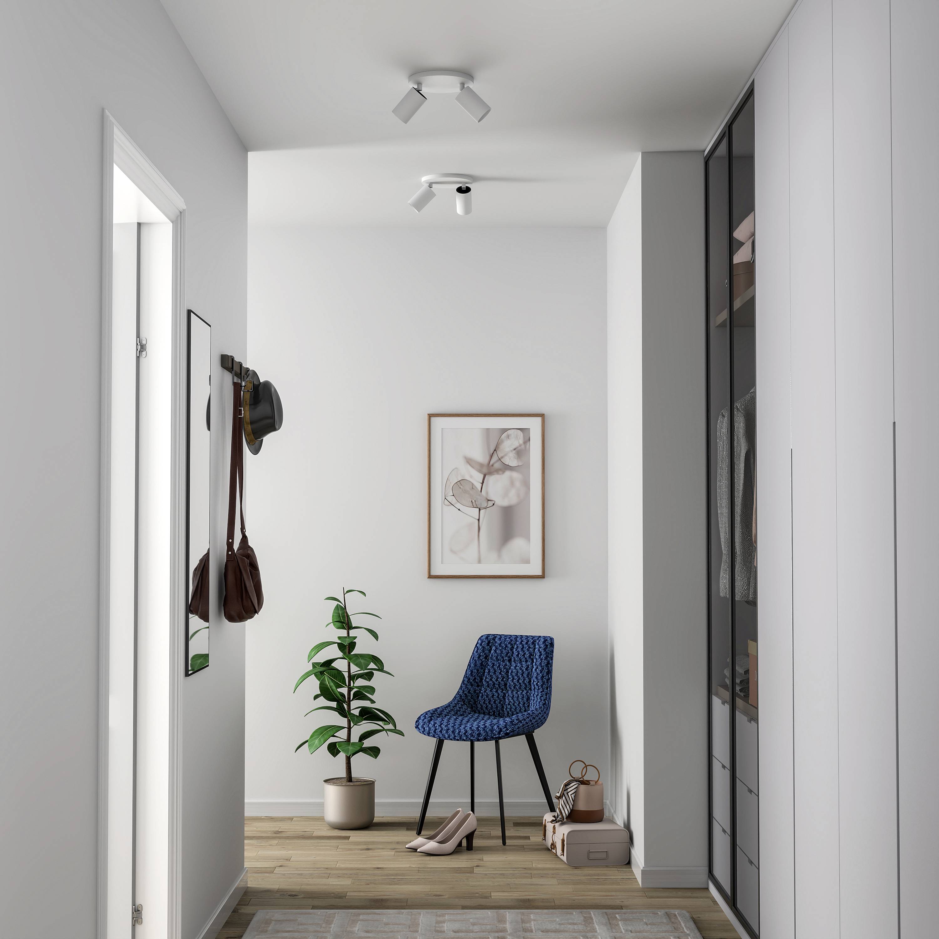 Deko Light 348253 Can Tilt rund, 2x 7,5W GU10, Weiß Deckenaufbauleuchte GU10 7.5W Weiß