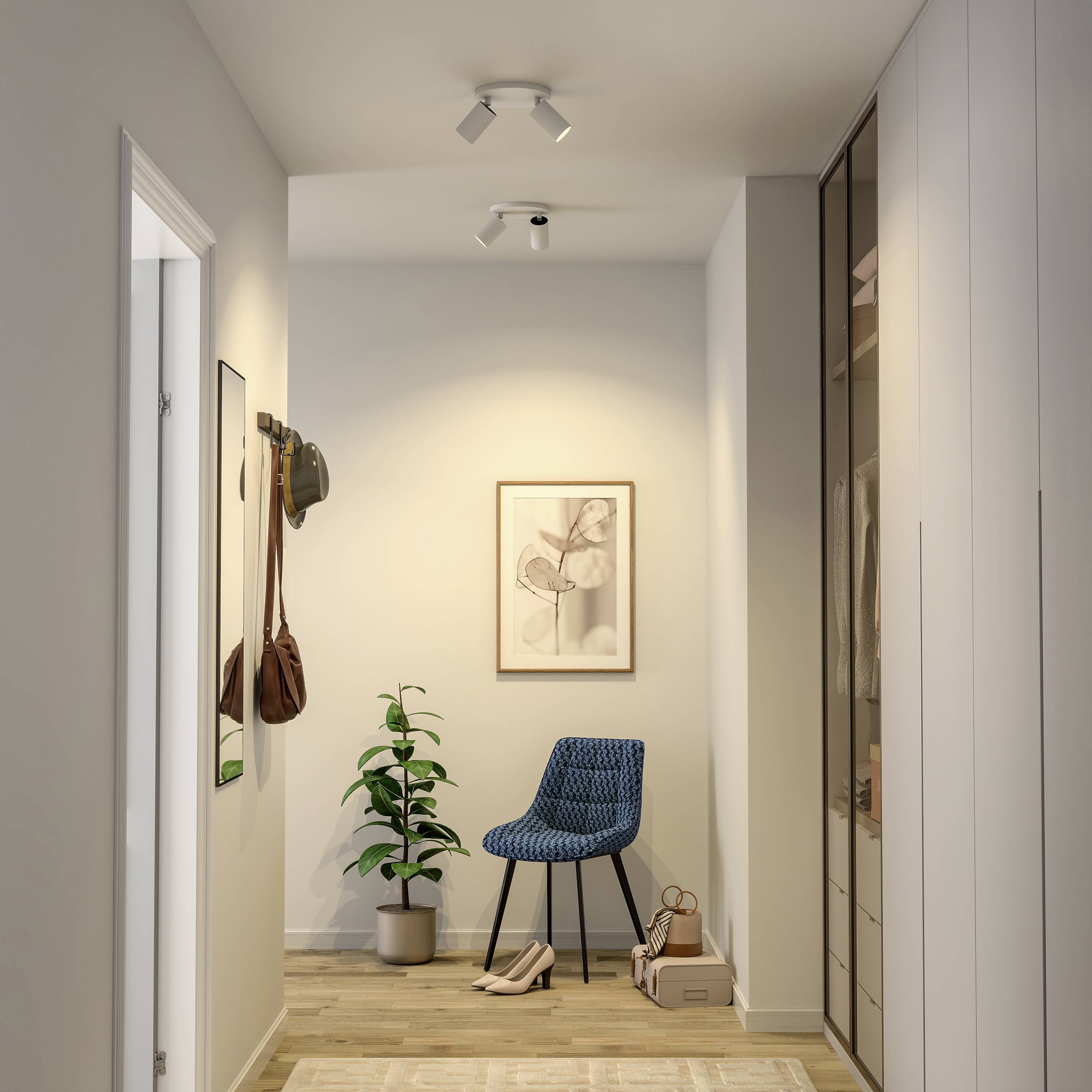 Deko Light 348253 Can Tilt rund, 2x 7,5W GU10, Weiß Deckenaufbauleuchte GU10 7.5W Weiß