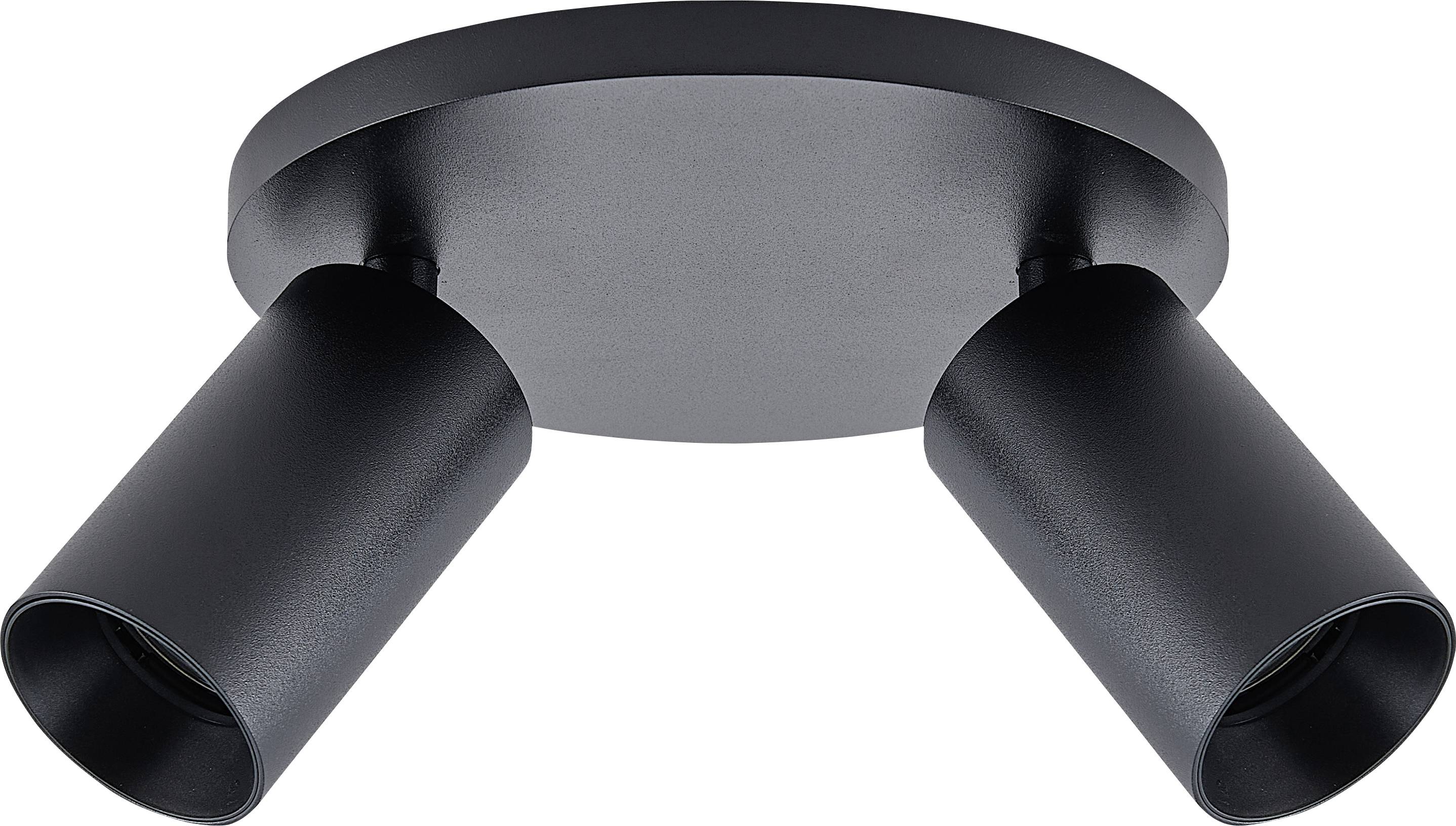 Deko Light 348254 Can Tilt rund, 2x 7,5W GU10, Schwarz Deckenaufbauleuchte GU10 7.5W Schwarz